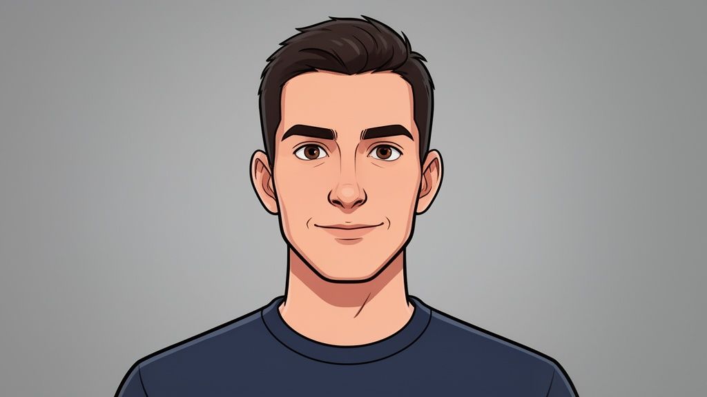 examples of good headshots cartoon man