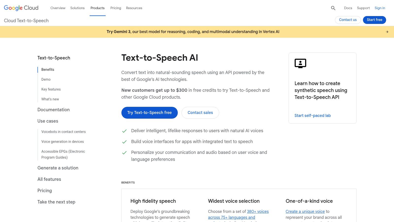 best text to speech software product page