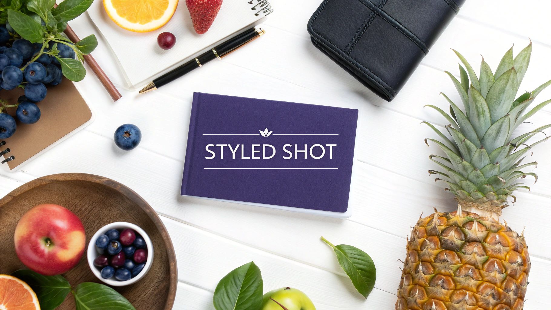 A styled beauty product shot showing lotion with decorative props on a textured surface.