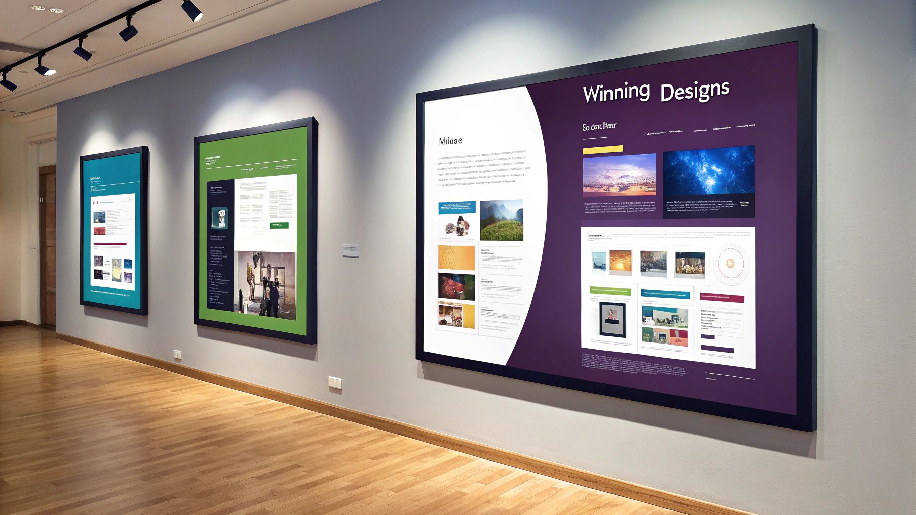 A collage of effective landing page examples from different industries, showing clean designs and clear calls-to-action.
