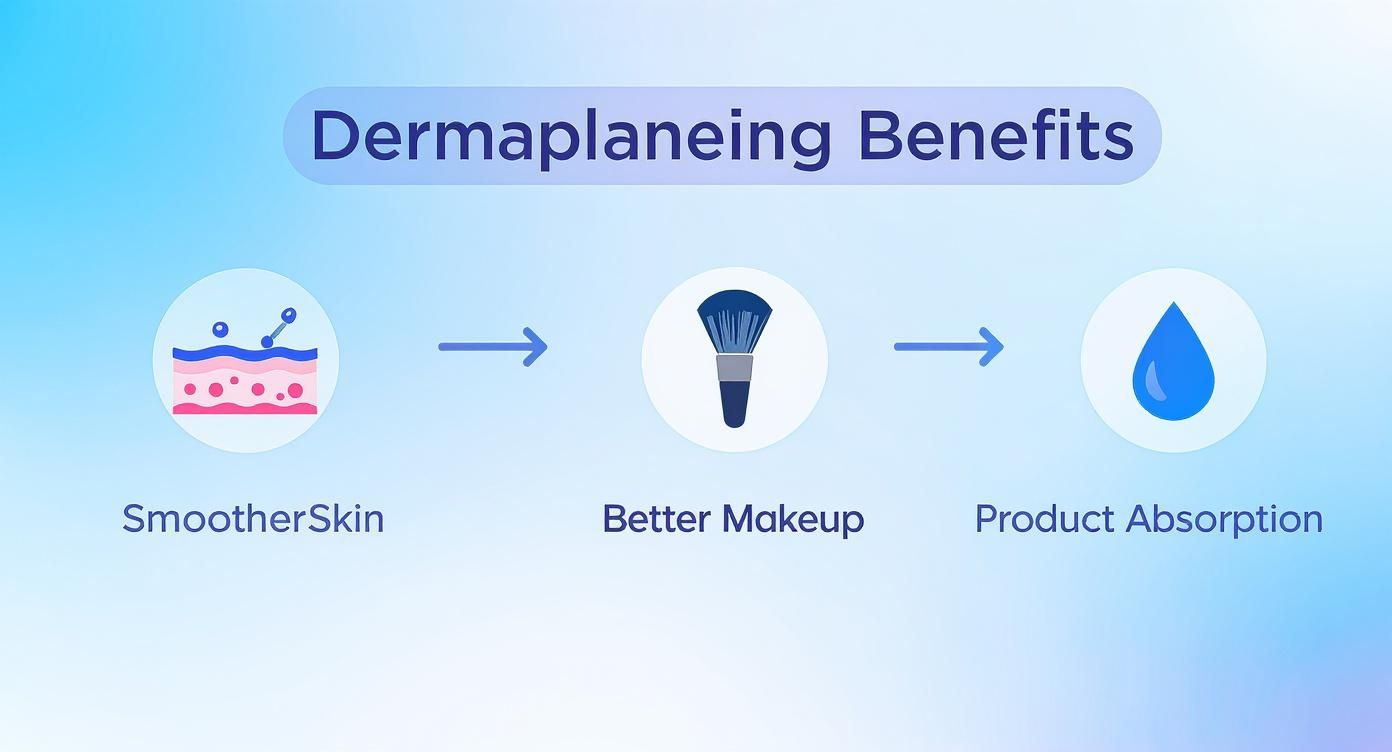 Infographic about what is a dermaplaning treatment