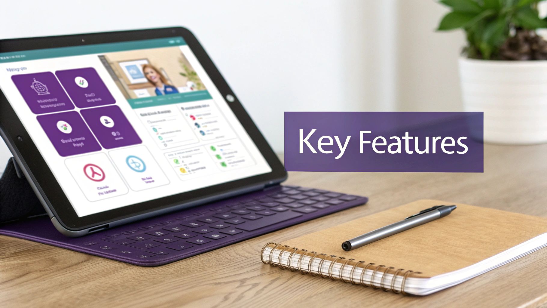 A spa client at a reception desk, highlighting a seamless checkout experience.