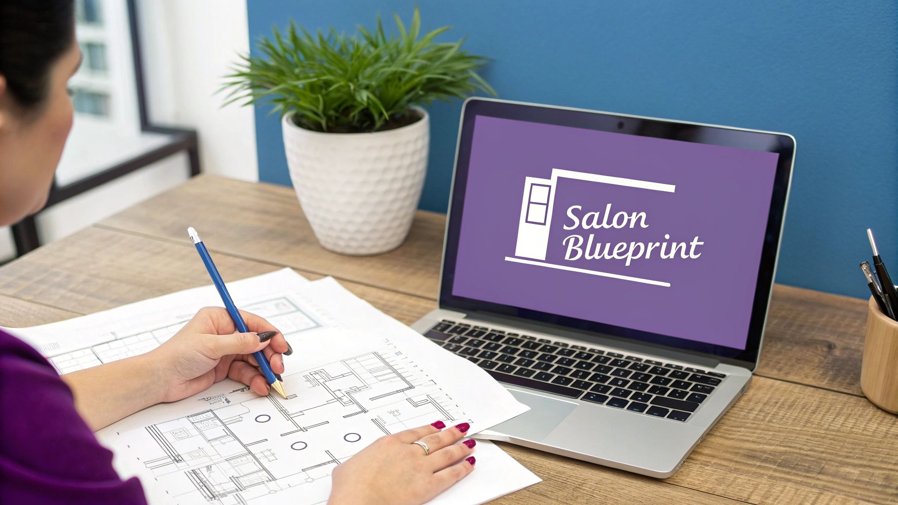 Legal documents and a laptop on a desk, representing salon business registration.