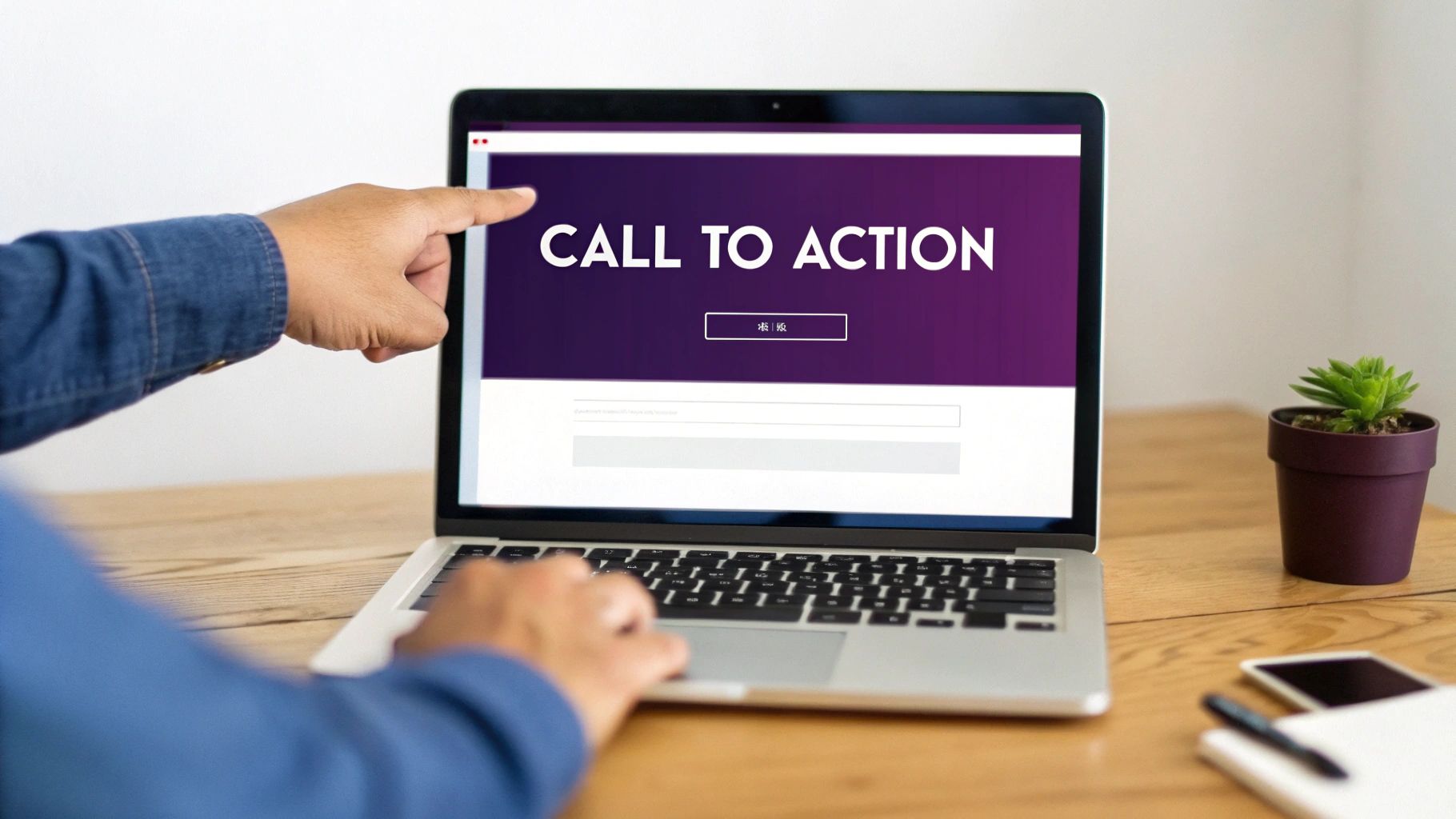 A close-up of a laptop screen showing a bright orange "Book Now" call-to-action button for a beauty website.