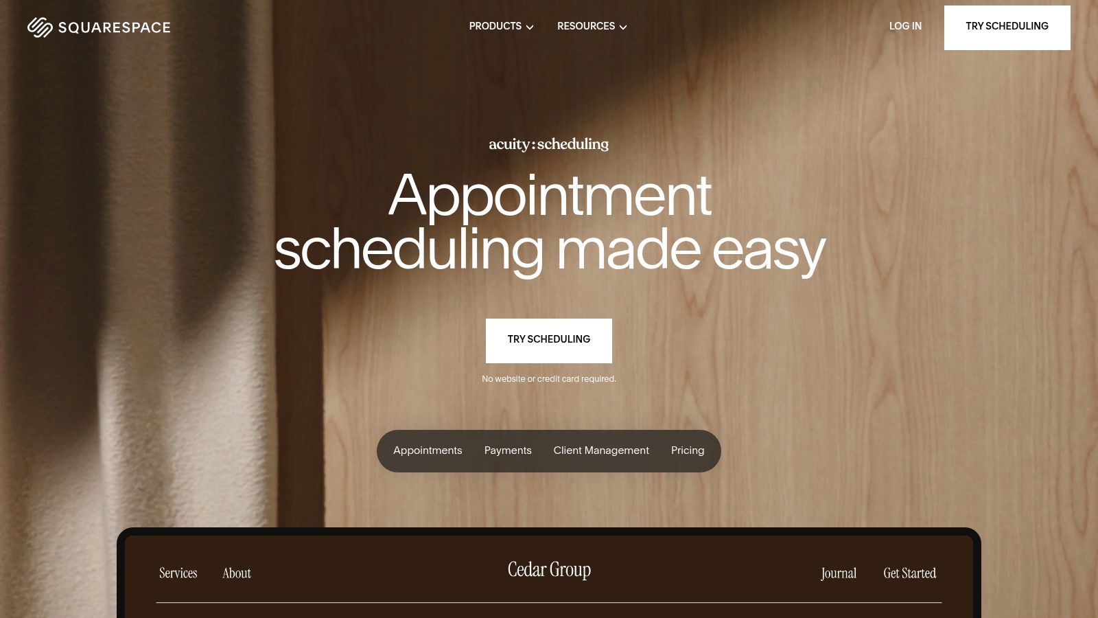 Squarespace Scheduling (Acuity)