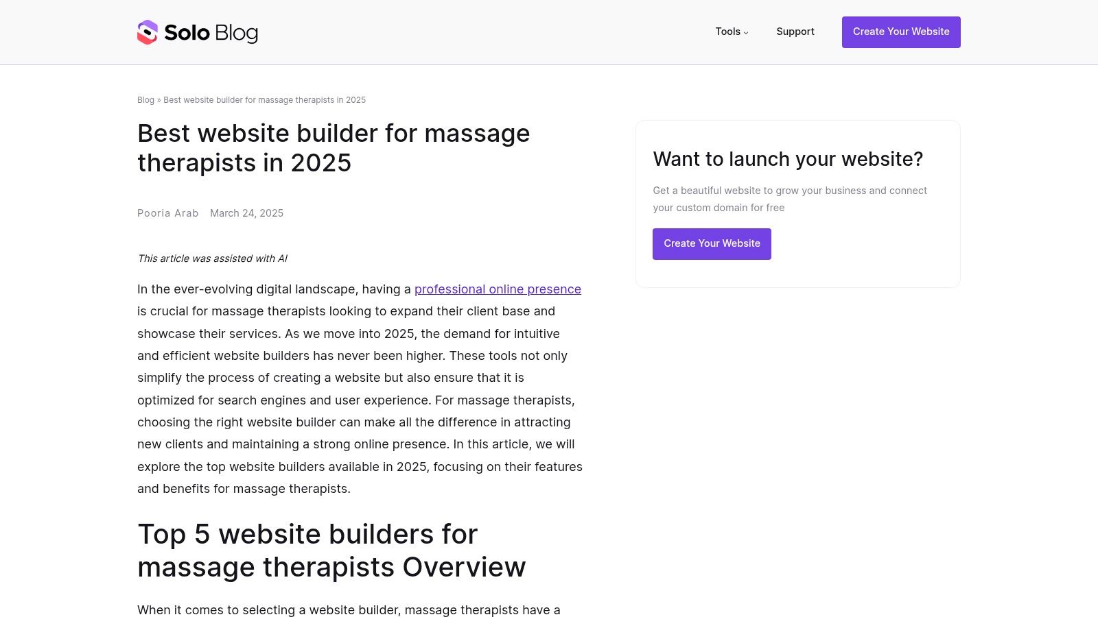 Solo AI Website Creator