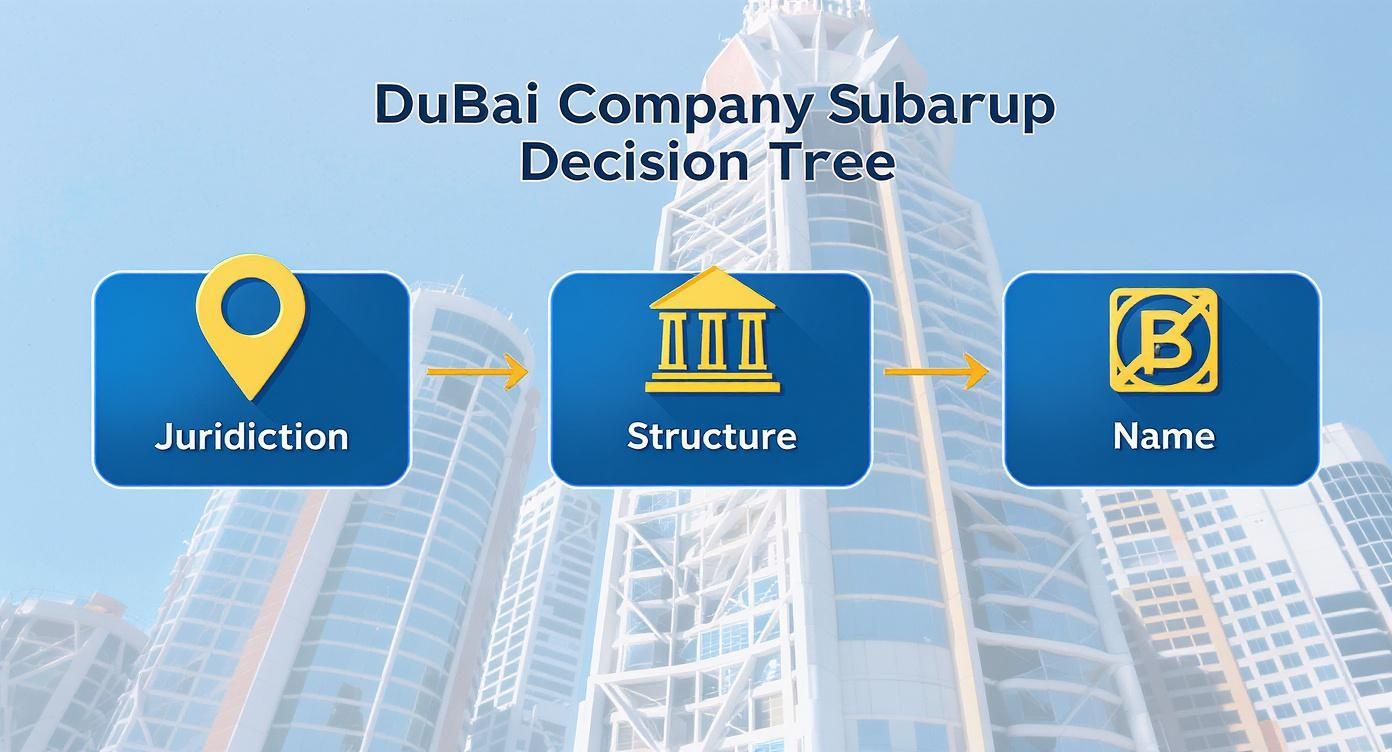 Infographic about register a company in dubai