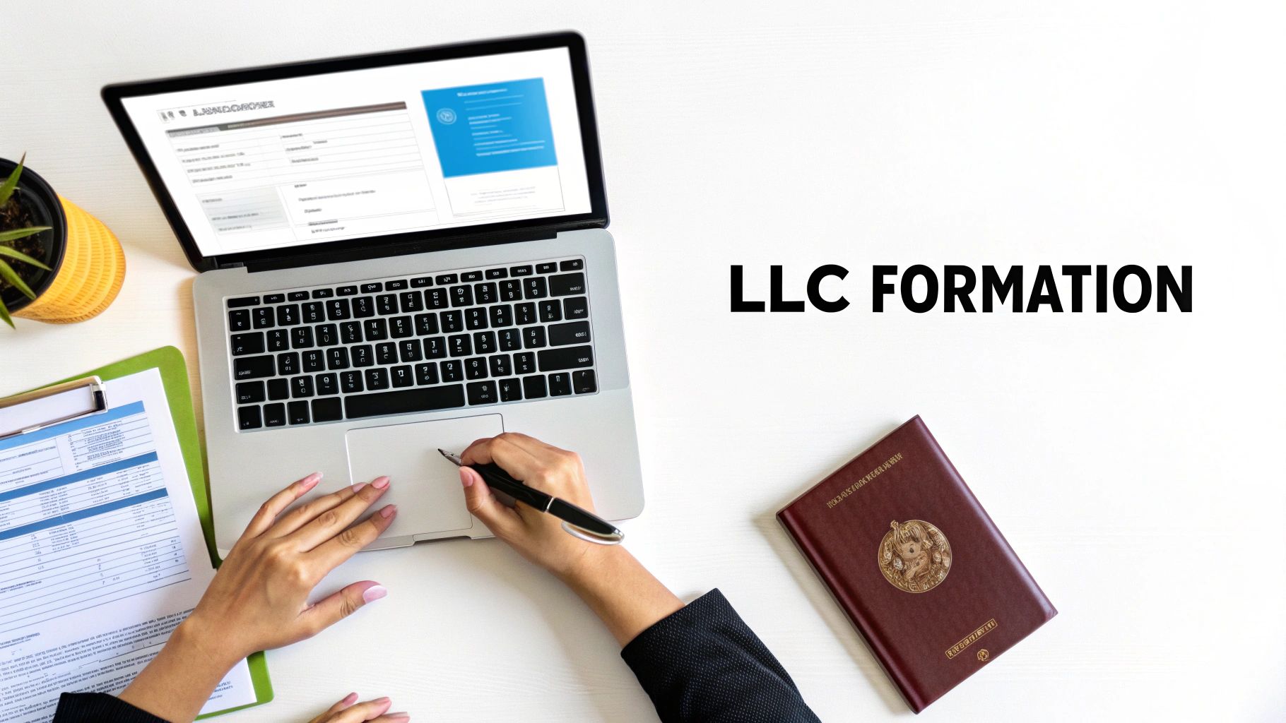 People planning business formation on a whiteboard.