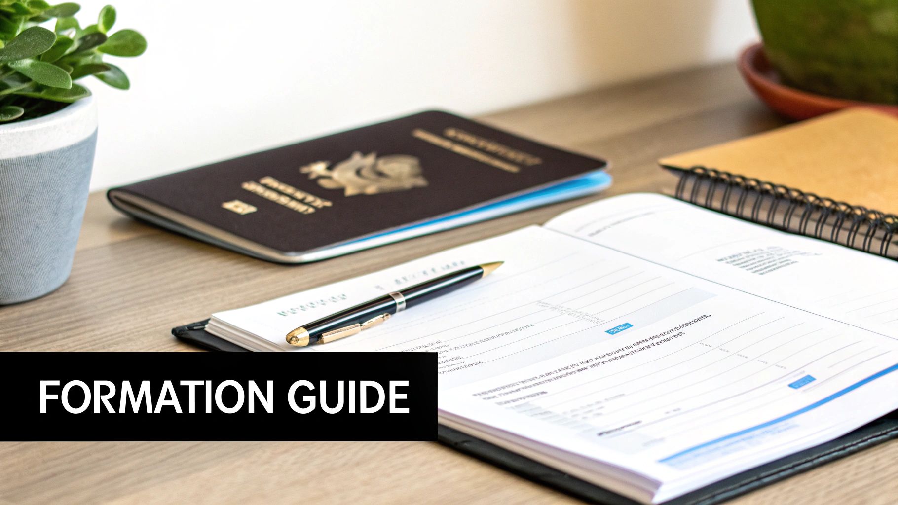 A professional guiding a client through paperwork for company formation.