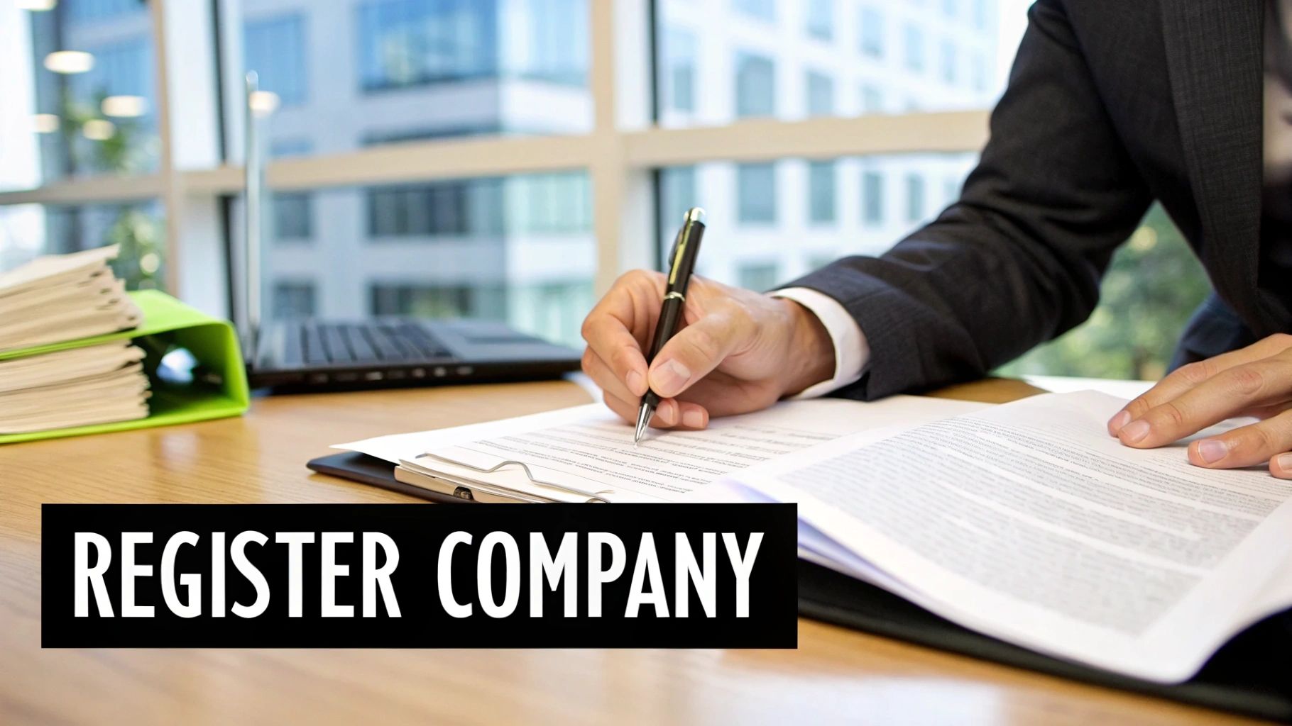 A professional banker reviewing documents with a client in a modern Dubai office