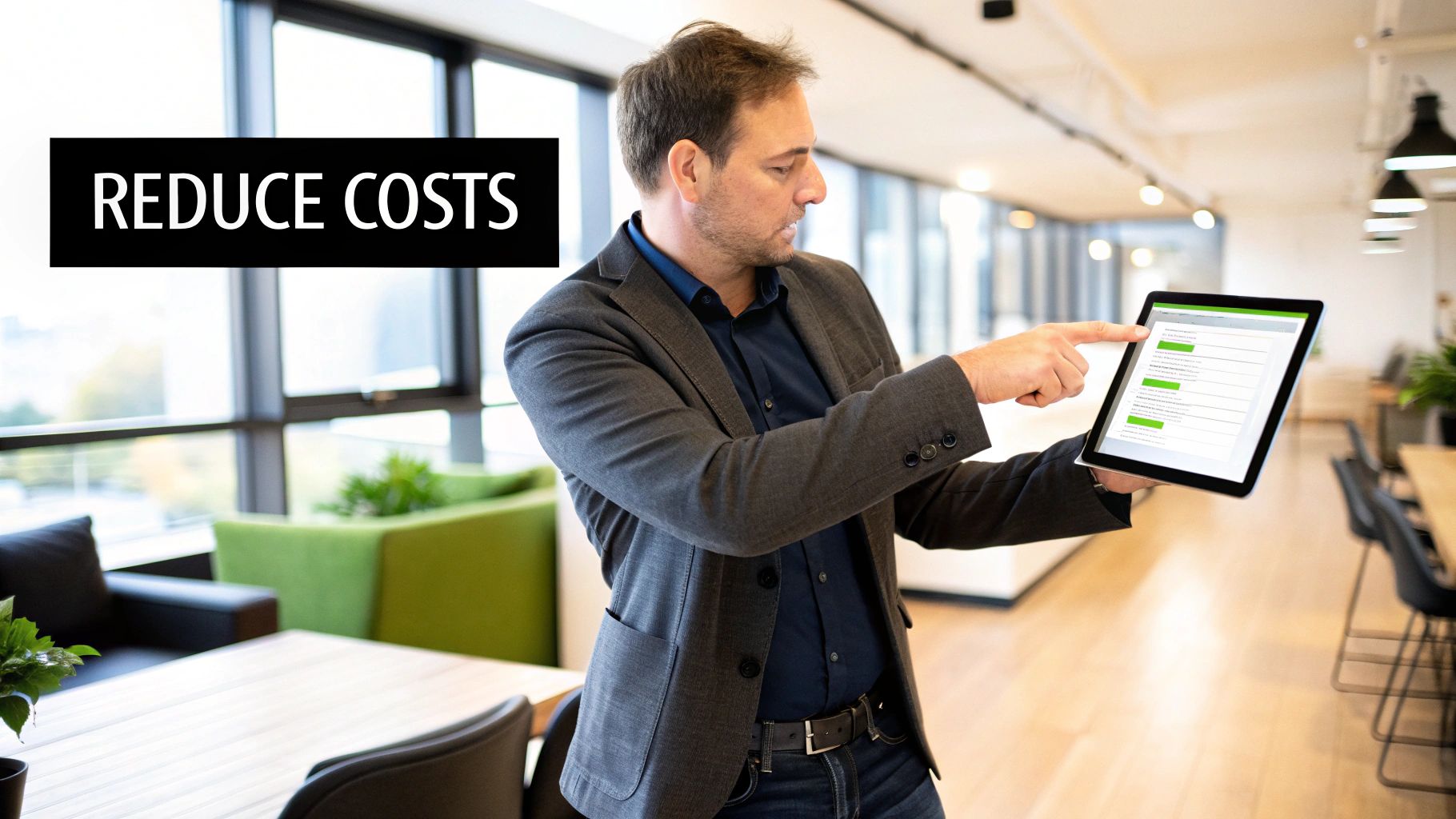 A business consultant helping an entrepreneur save money on their Dubai mainland license cost