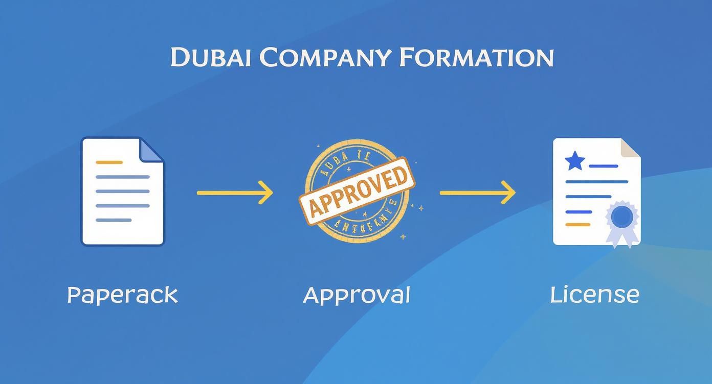 Infographic about free zone business setup dubai