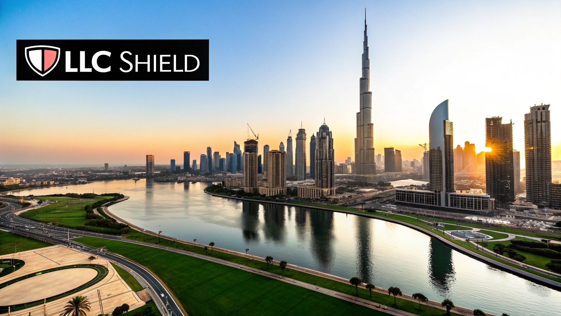 A group of business professionals in a modern office meeting in the UAE, symbolizing a Limited Liability Company structure.
