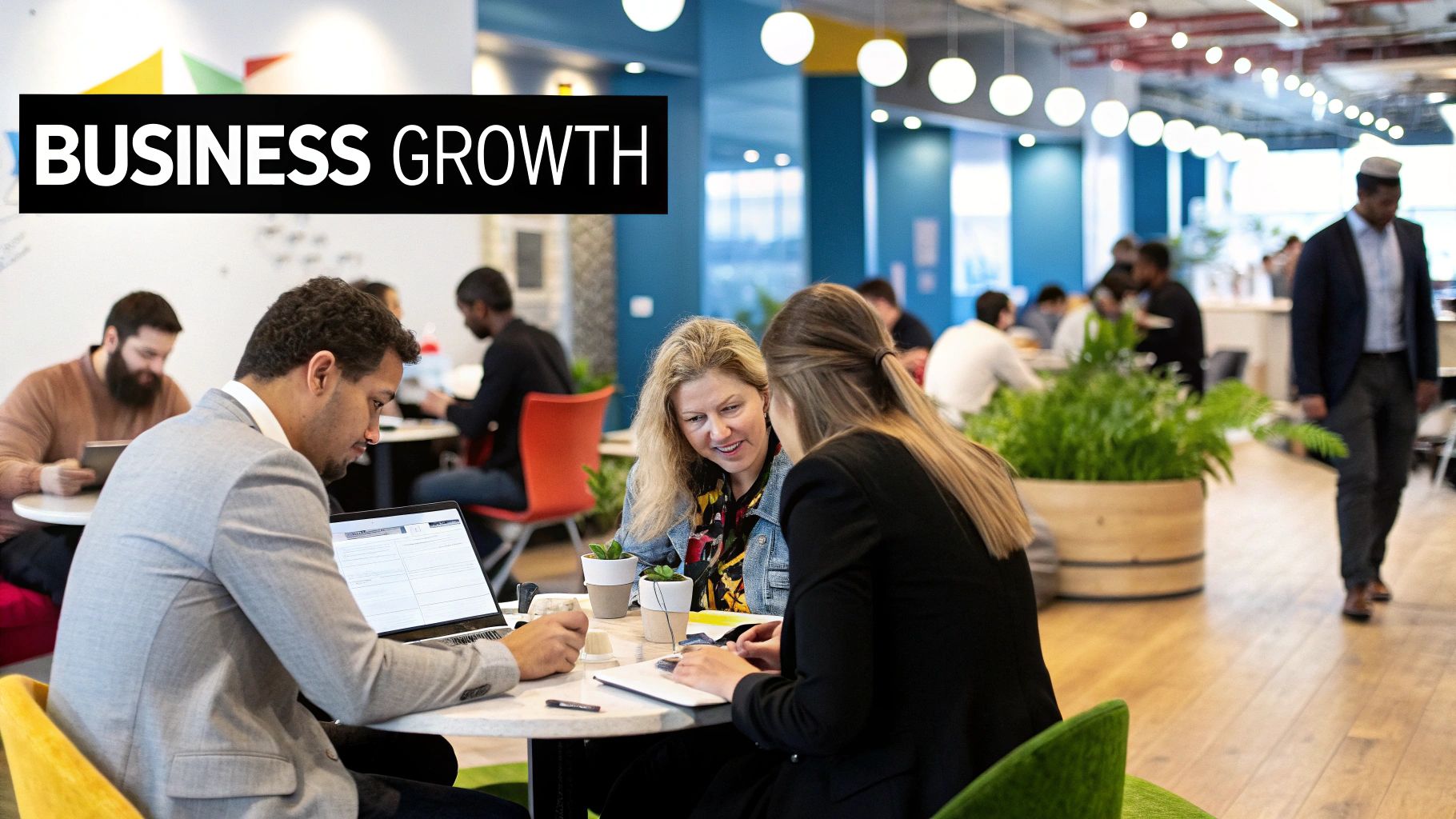 Freelancer enjoying the Dubai lifestyle with a laptop and a city view.