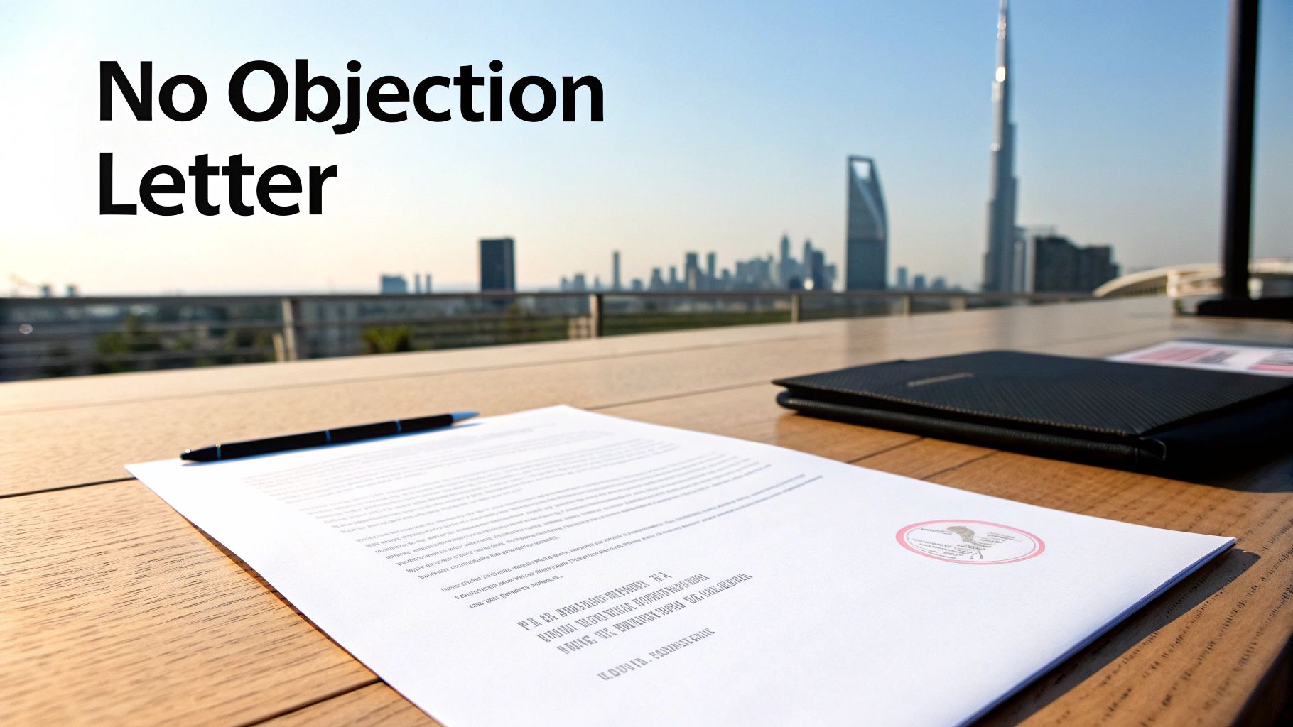 Modern Dubai skyline with office buildings representing business and administrative processes