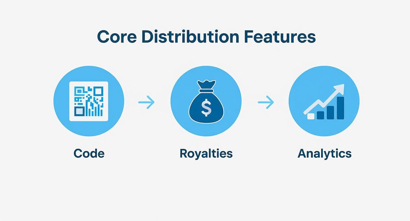 Infographic about best distributor for independent artists