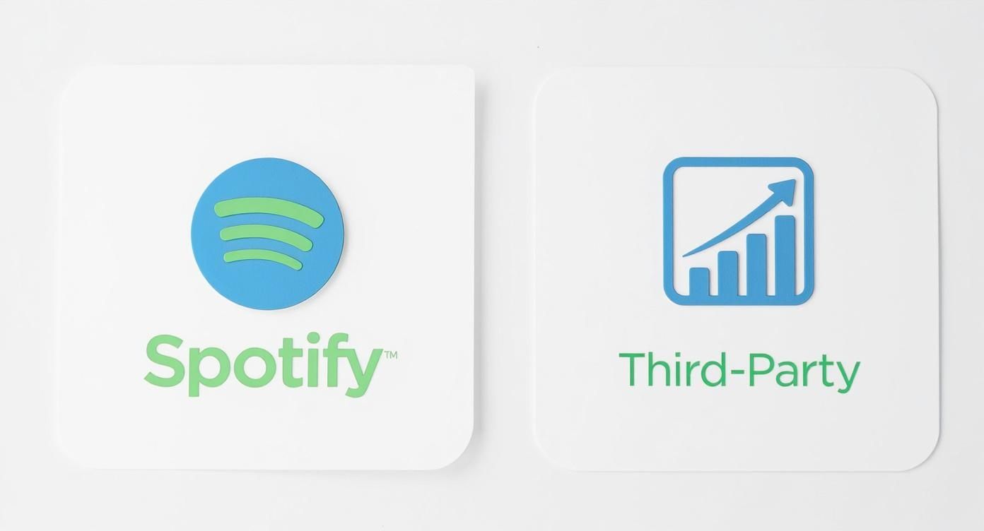 Infographic about how to presave on spotify