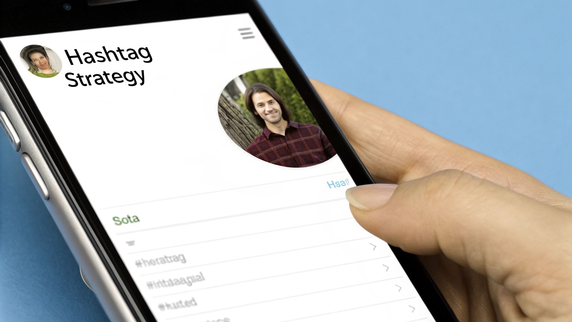 A musician collaborating with an influencer on an Instagram Reel, showing a split-screen view.