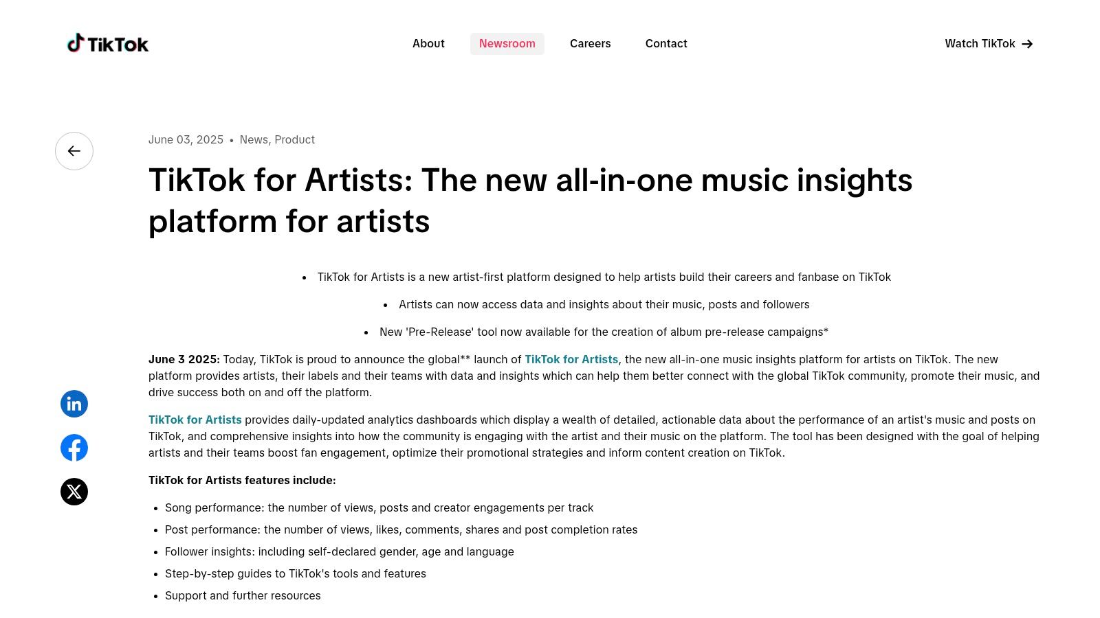 TikTok for Artists