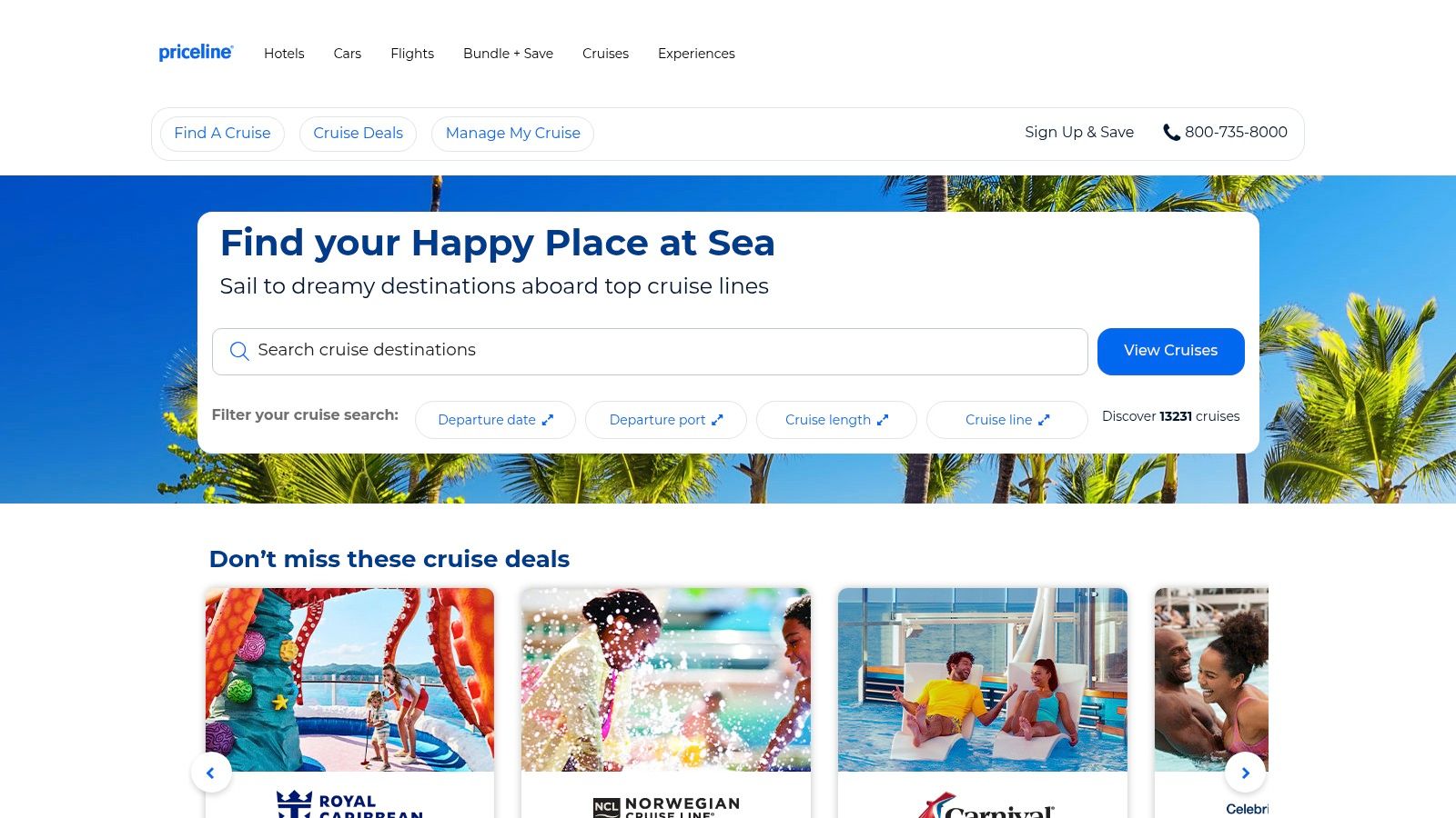 Priceline Cruises one of the best cruise deal websites for onboard credit