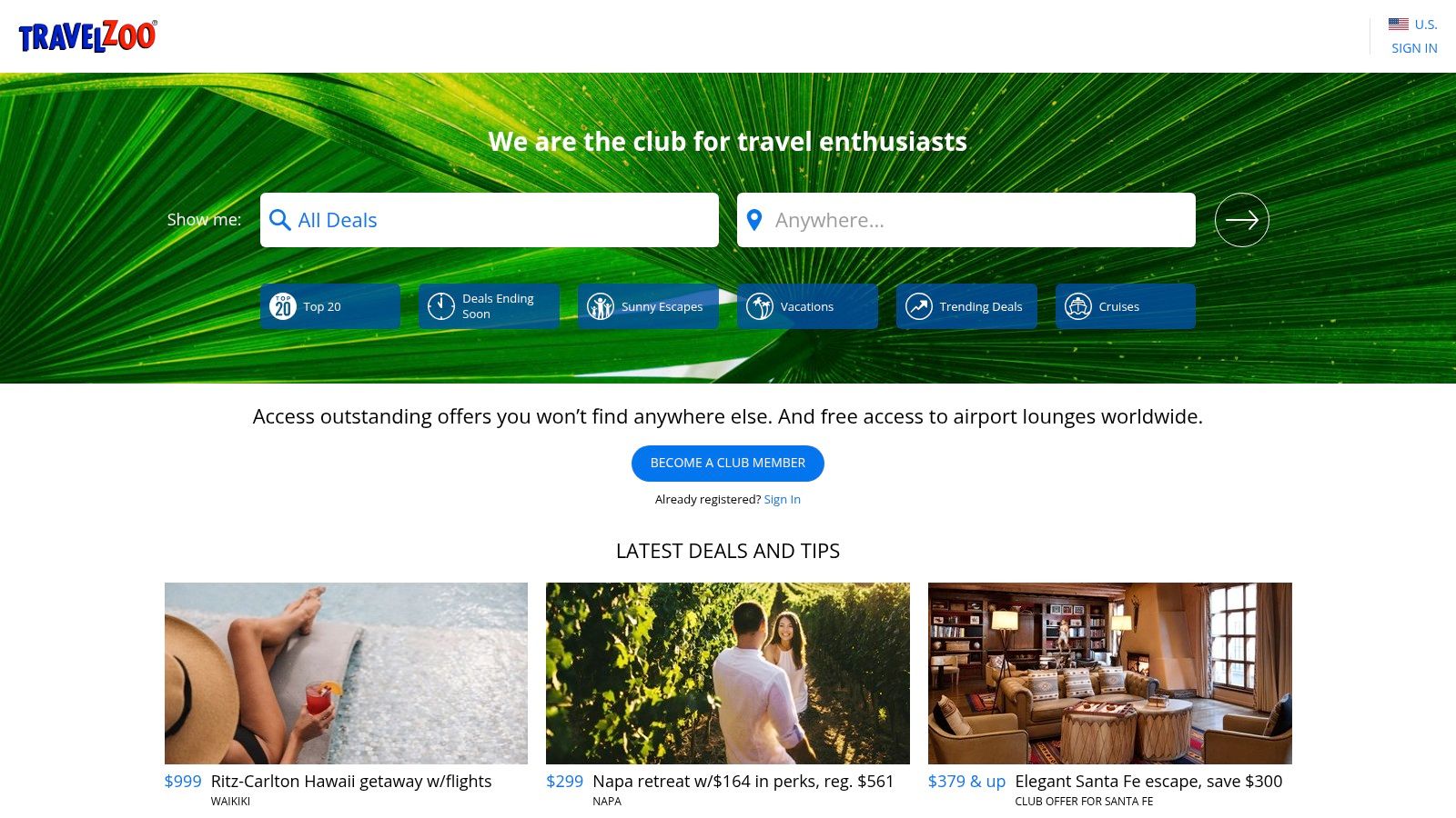 Travelzoo (Cruises section)