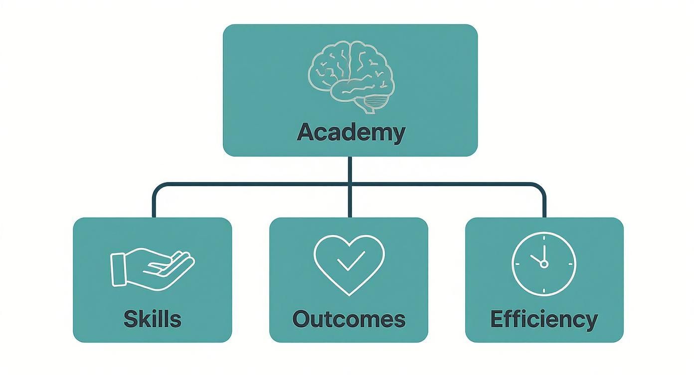 Infographic about digital medical academy