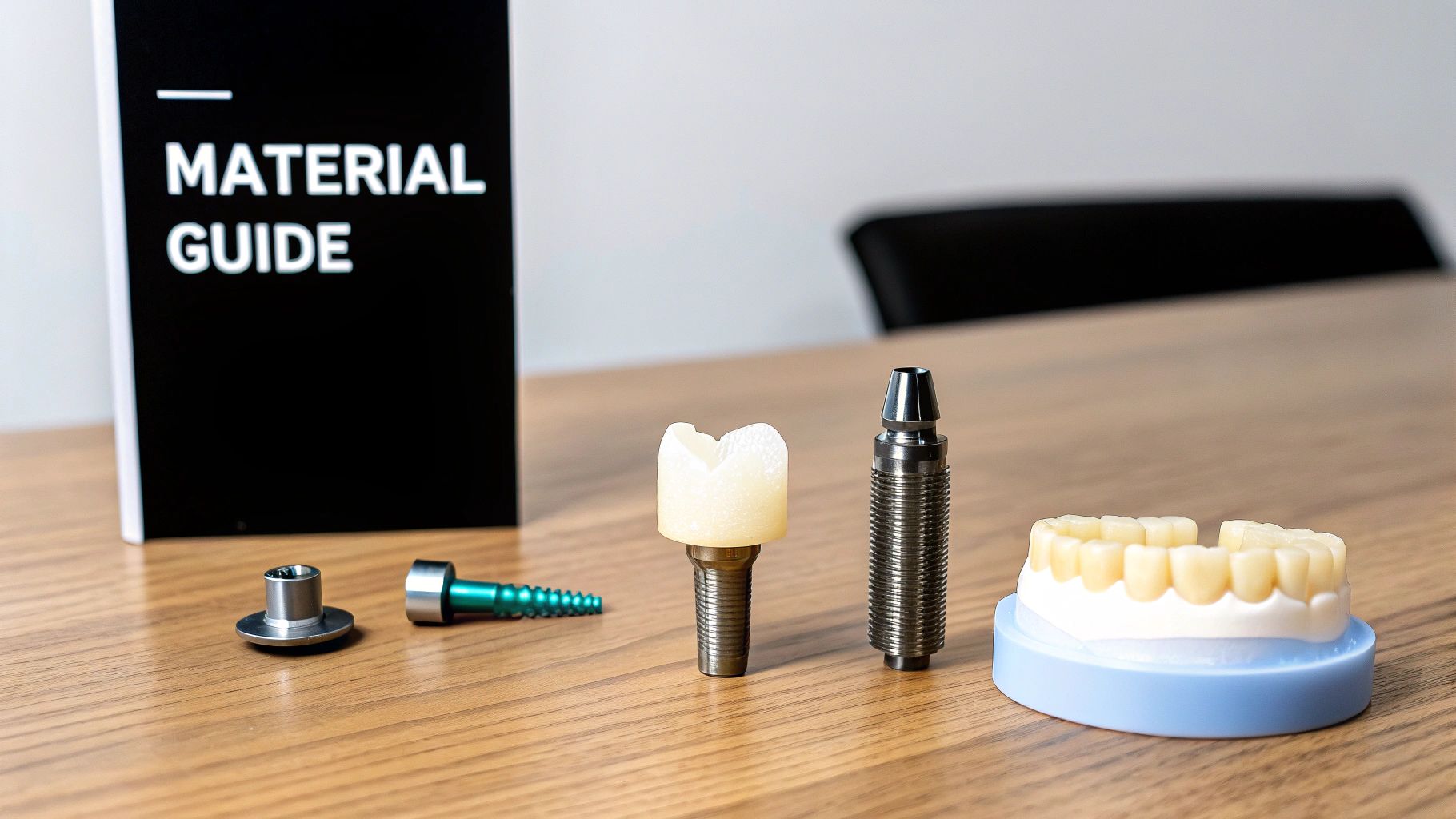 Dental professional working with different materials for different materials for digital dentistry