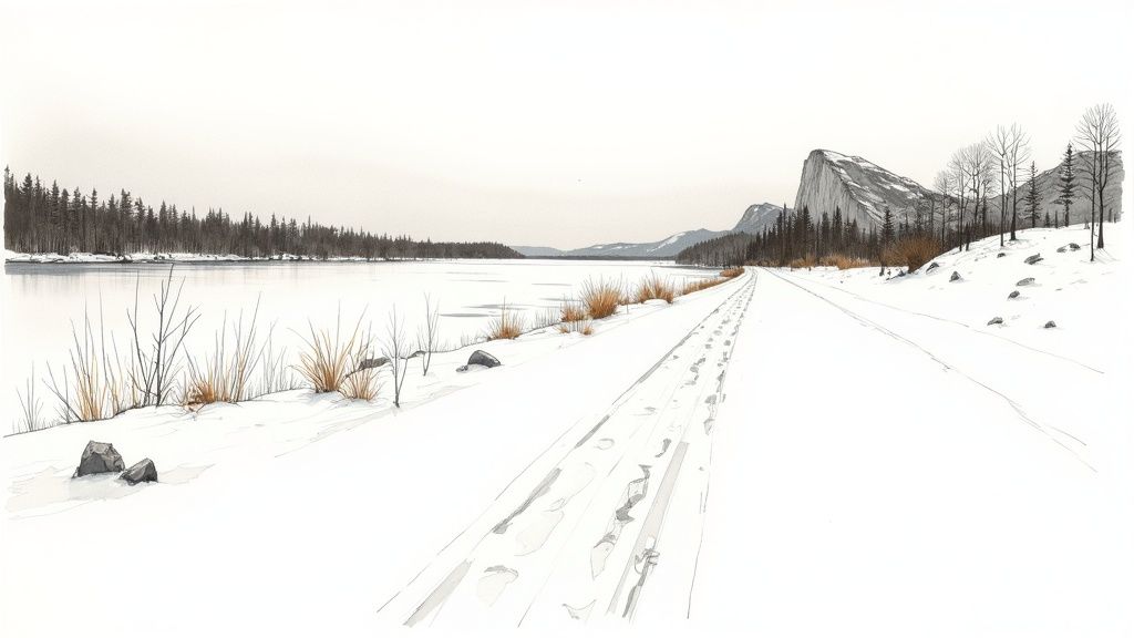 A serene, less-traveled trail in Acadia National Park