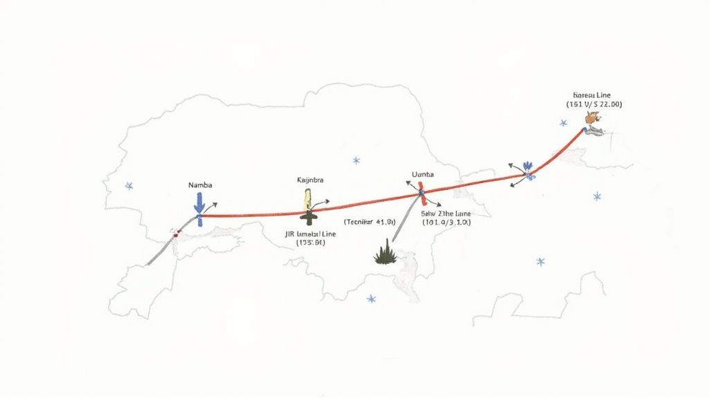 A tranquil Japanese garden with a stone lantern and green moss in Nara