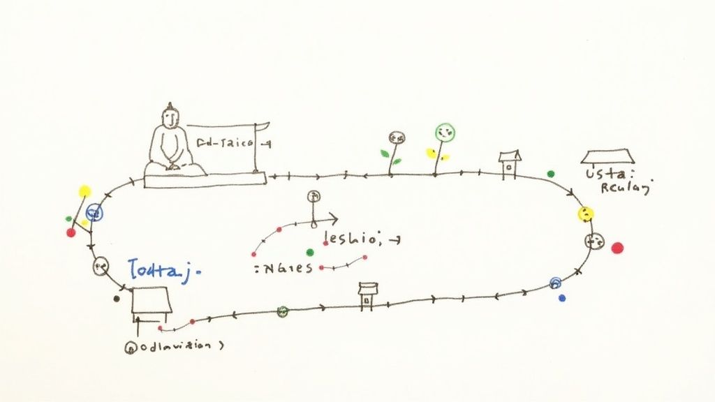 A traditional Japanese street in Naramachi with machiya houses and a stone lantern.