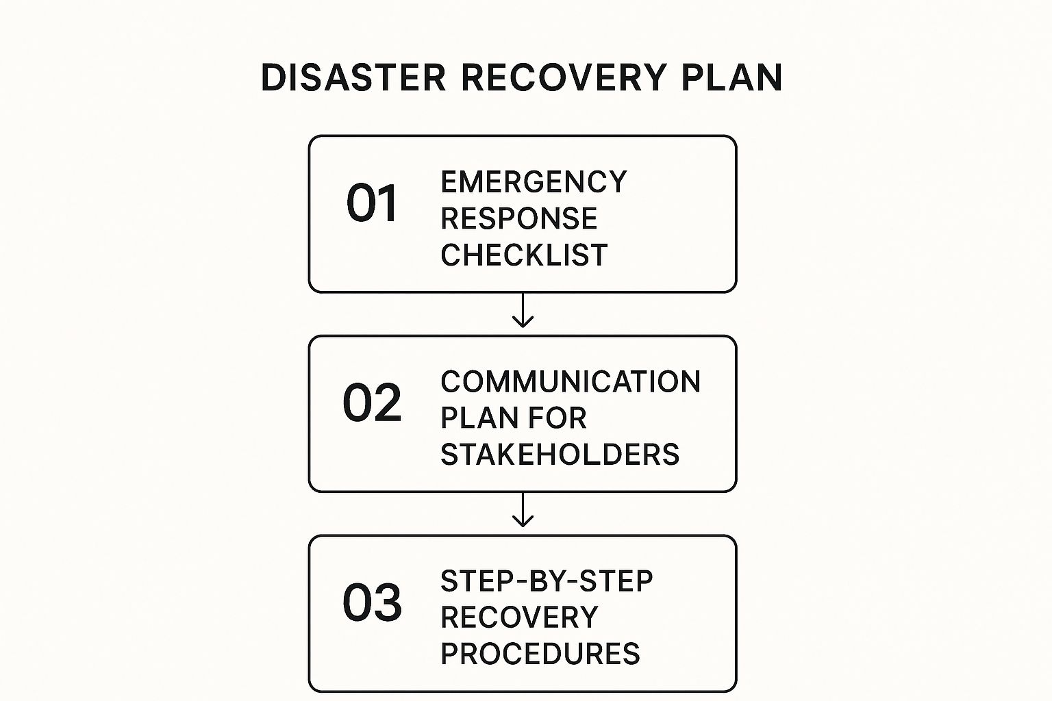 Infographic about disaster recovery plan template