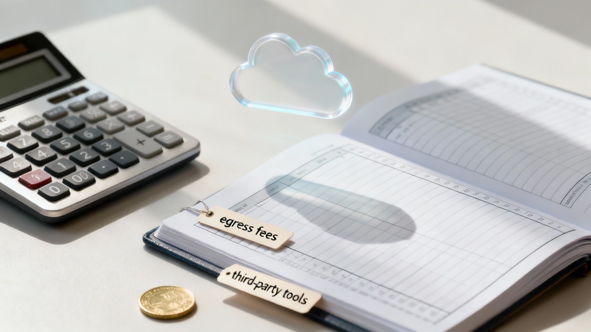 Business team analyzing cloud cost data on a digital screen, showing graphs and charts.
