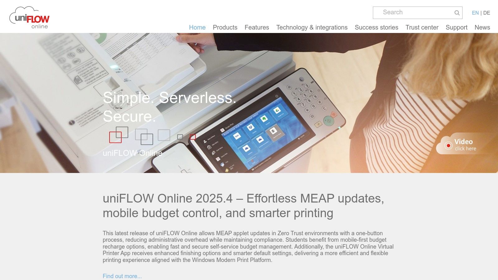 uniFLOW Online (NT‑ware / Canon)