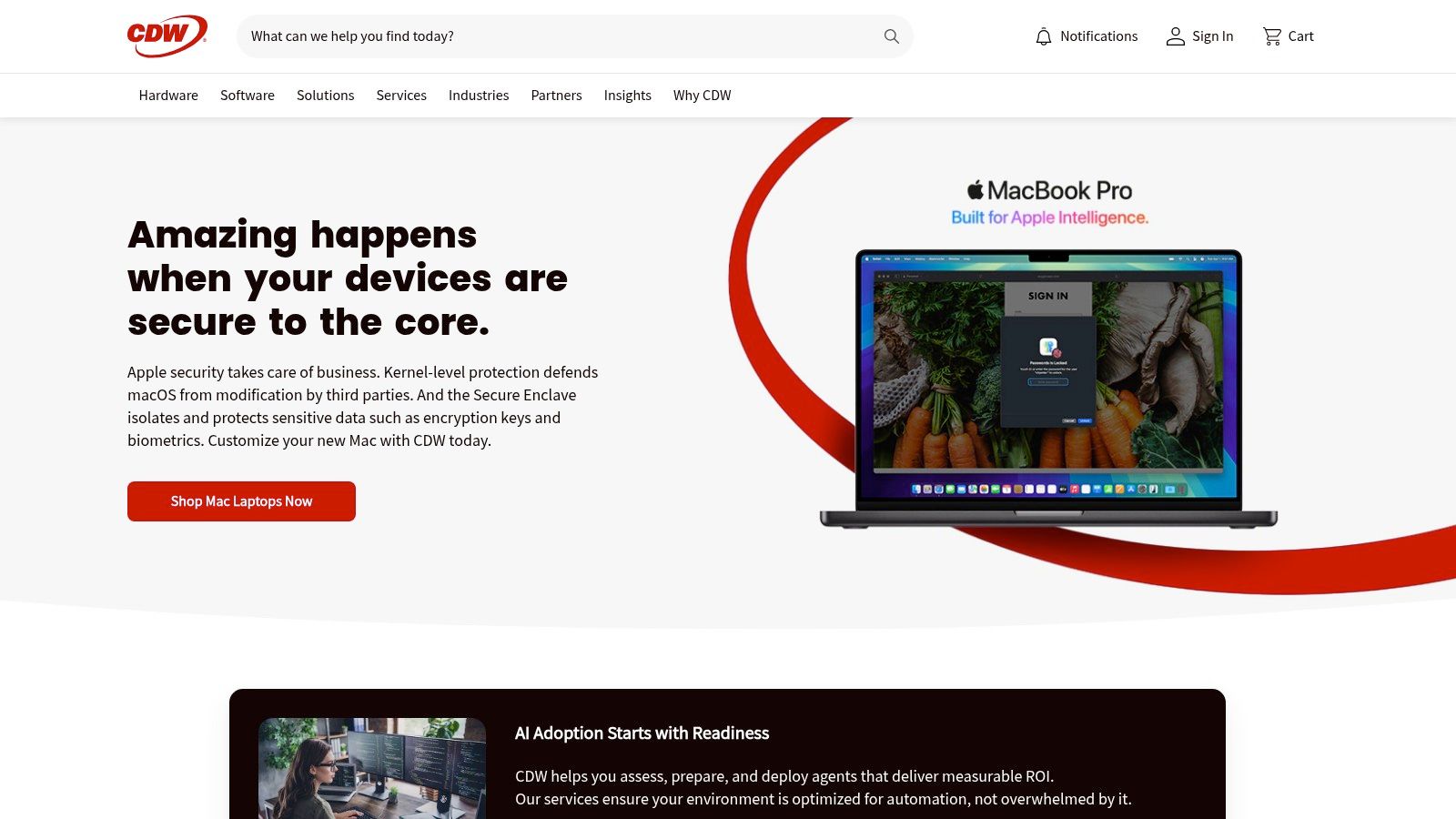 CDW (US enterprise/SMB reseller marketplace)