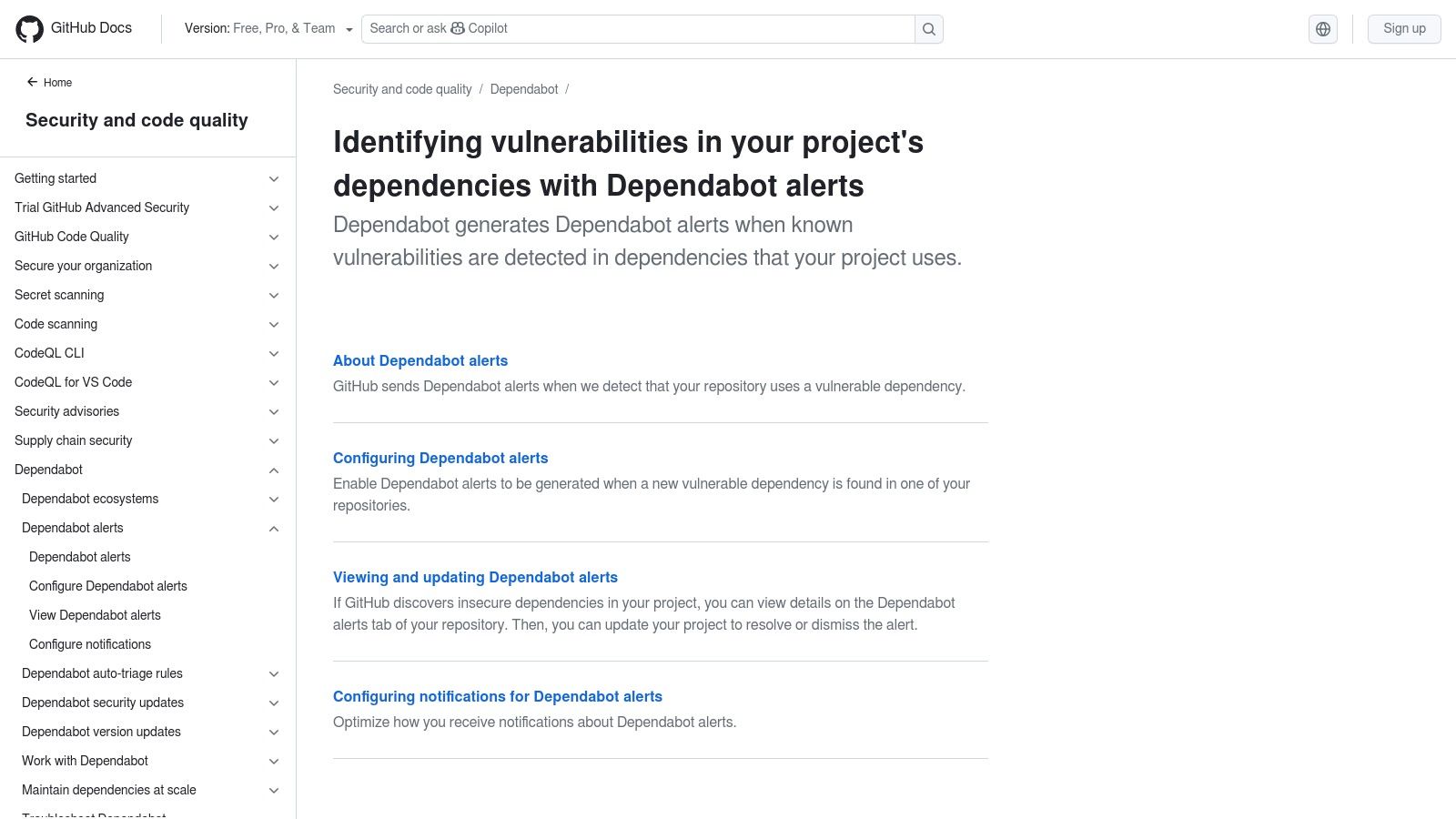 GitHub Dependabot Alerts