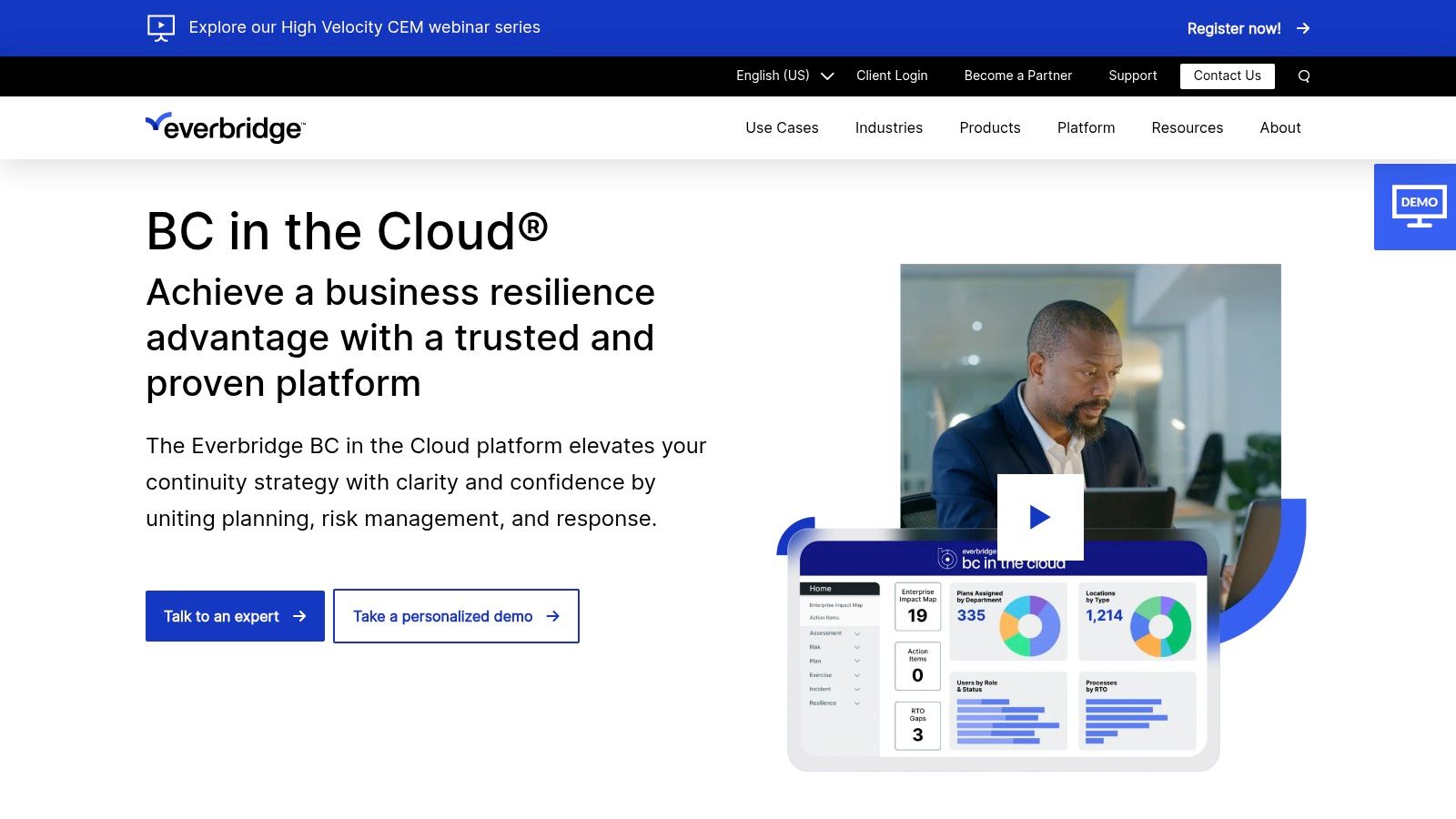 Everbridge – BC in the Cloud (Infinite Blue) and Crisis Management