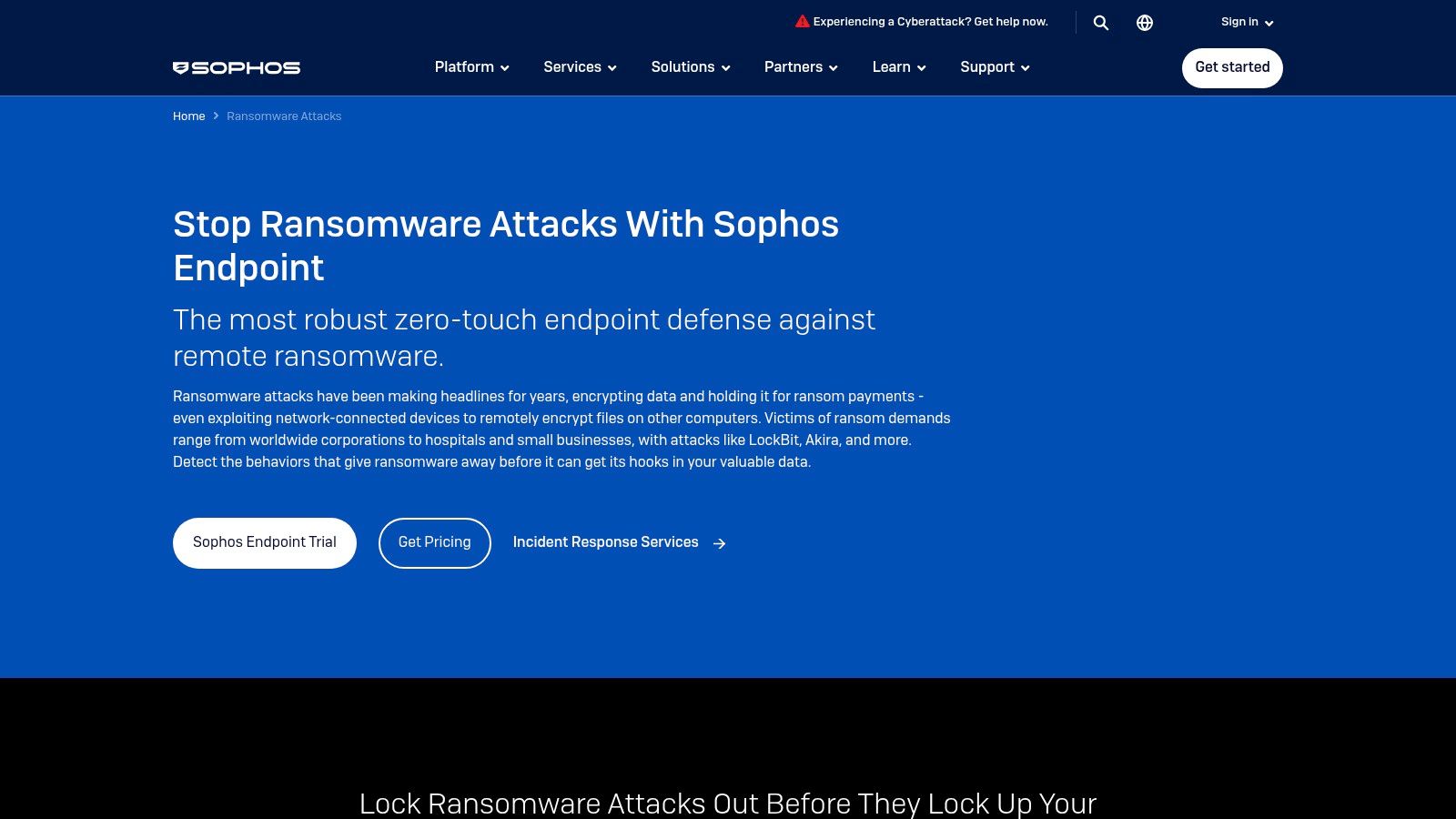 Sophos – Intercept X Endpoint and MDR