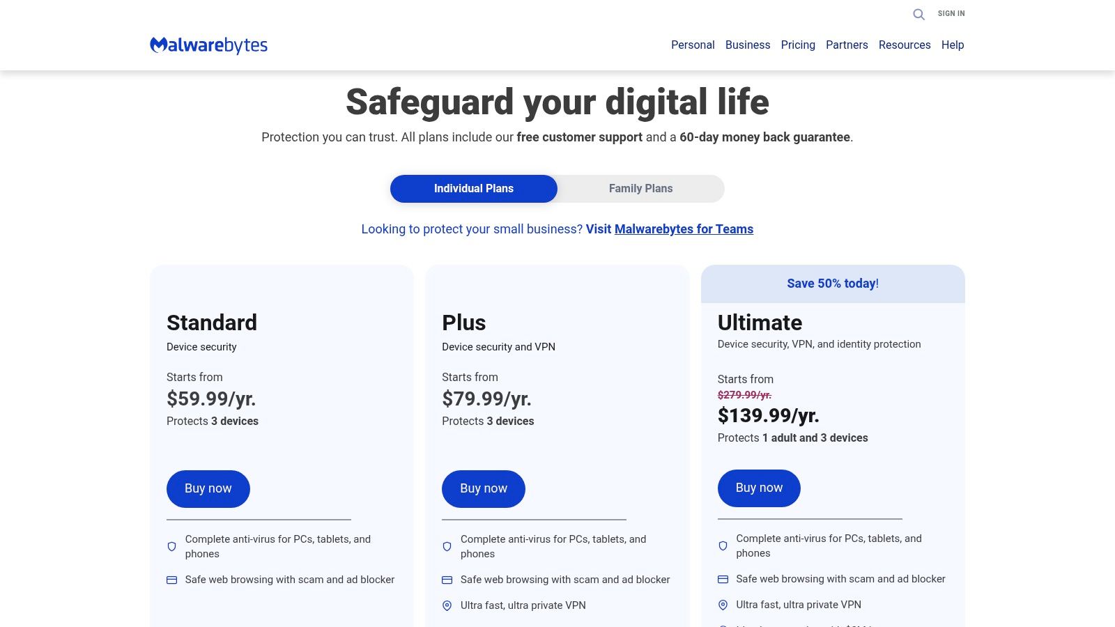 Malwarebytes – Premium (Home) and Business