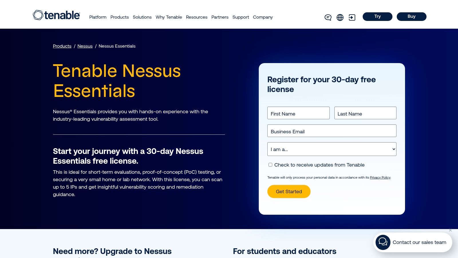 Tenable Nessus Essentials