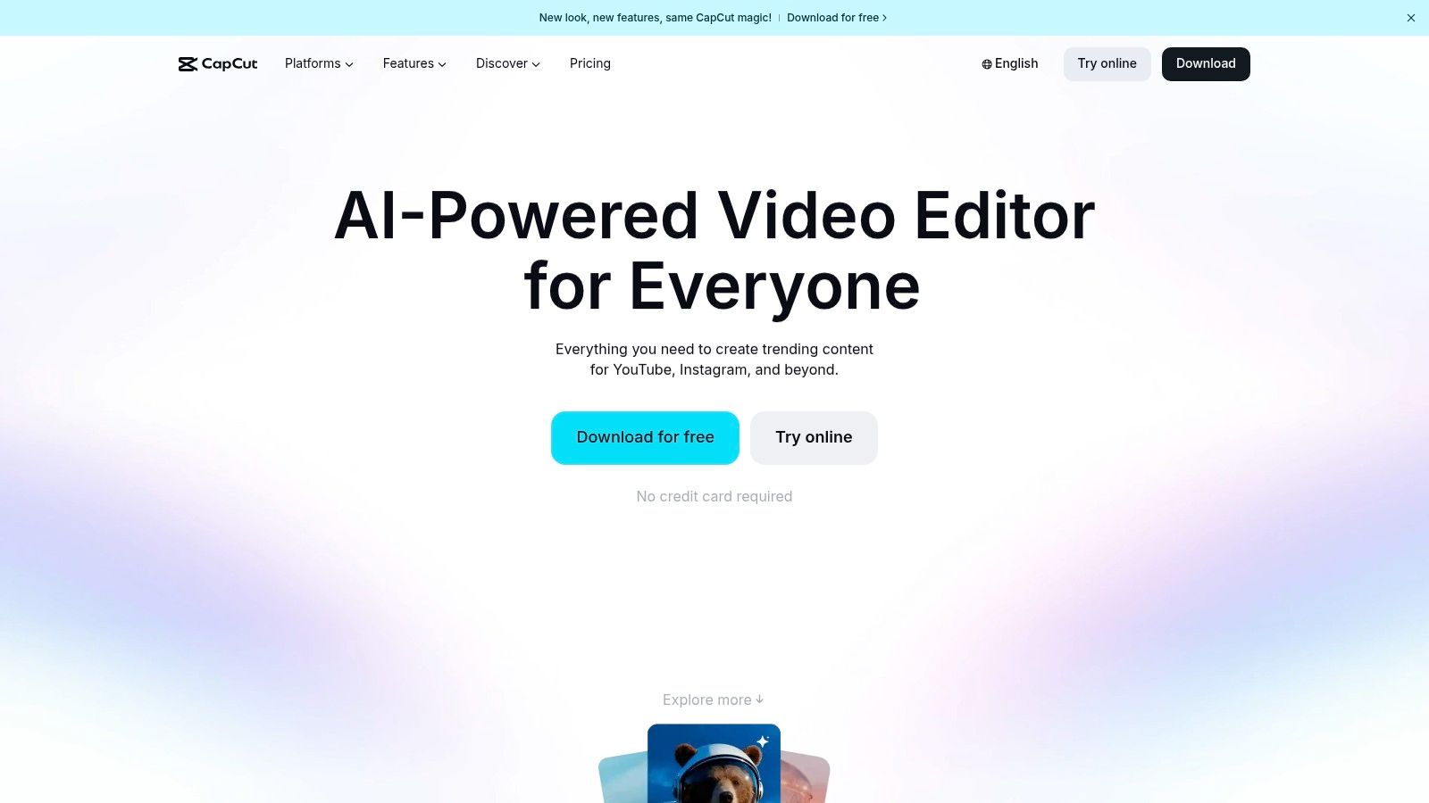 CapCut — AI social video editor