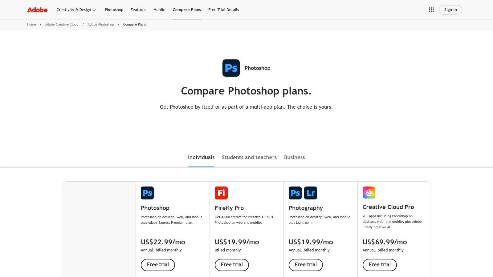 Adobe Photoshop (with Firefly creative AI)