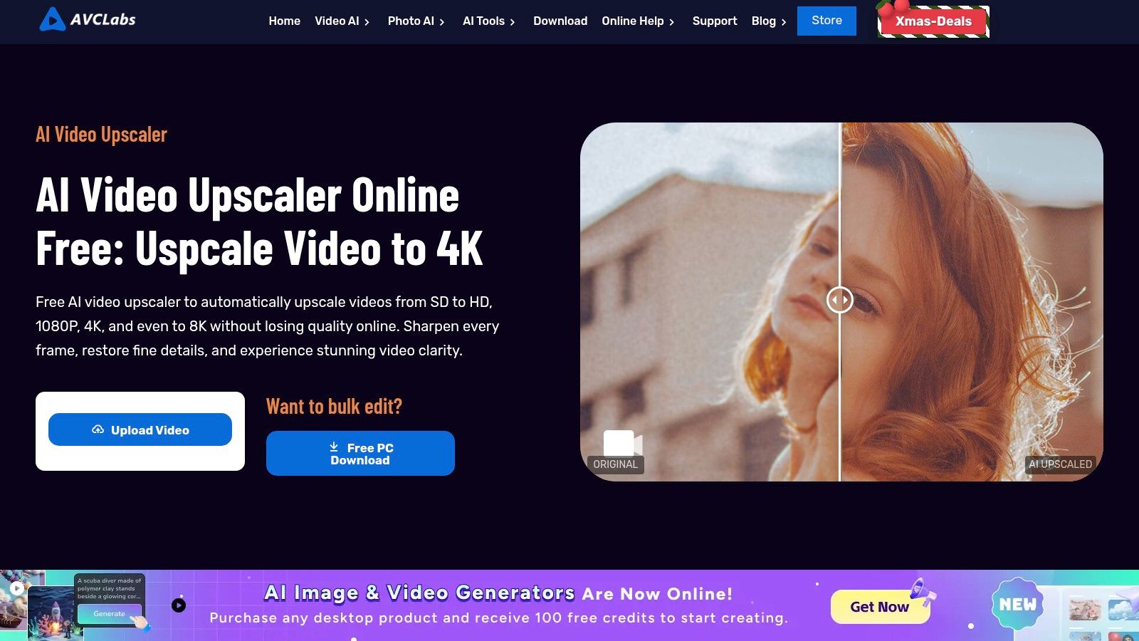 AVCLabs – Online AI Video Upscaler
