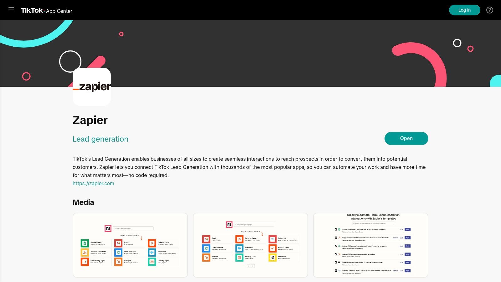 Zapier (TikTok for Business integrations)