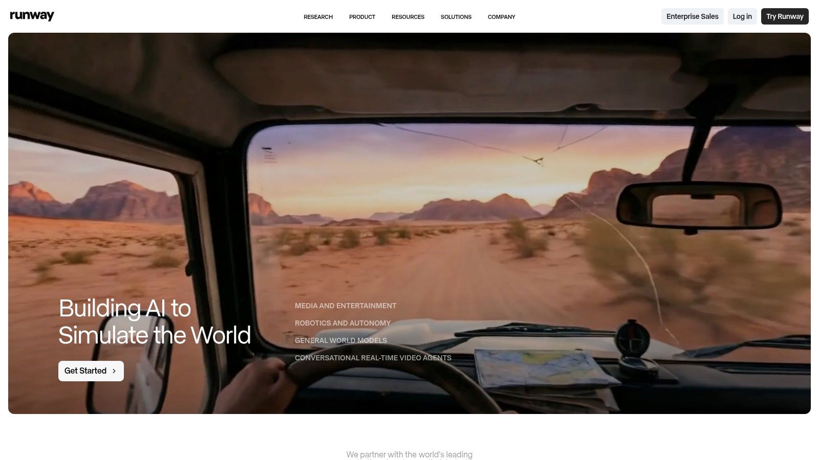 A desert road created with AI, illustrating the creative potential of AI video generation tools.