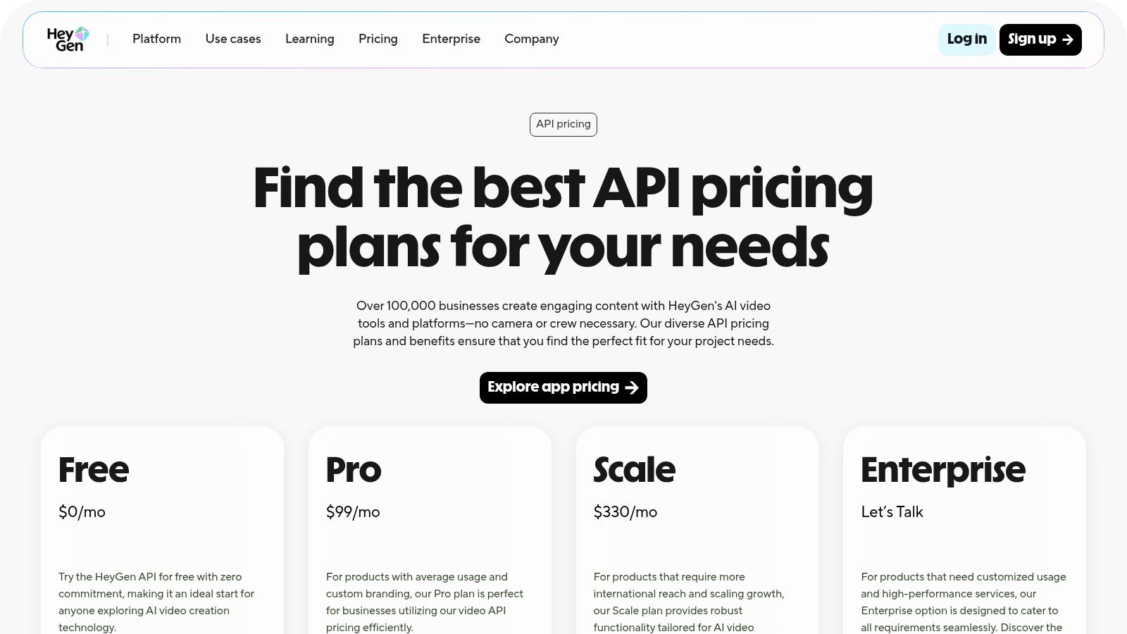 HeyGen's pricing and free credit options