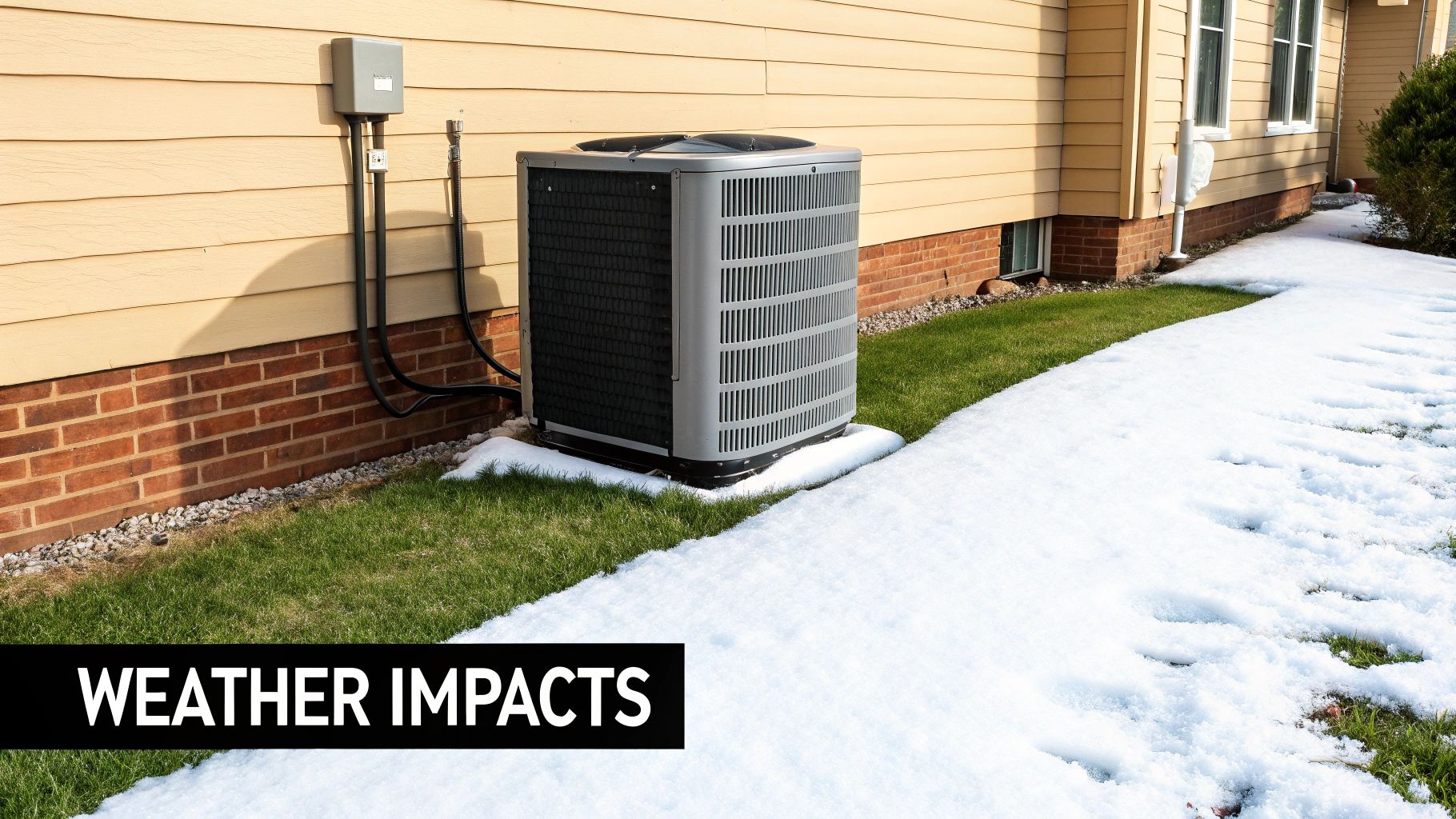 heat pump life expectancy winter weather Heat Pump Life Expectancy: How Long Do Heat Pumps Last? That constant operation is exactly why understanding its service life is so important. The average heat pump life expectancy isn't a guarantee; it's a benchmark. A system in Grandville that gets its annual tune-up will almost certainly outlast a neglected unit over in Allendale. The durability of your investment is directly tied to the care you put into it. An outdoor heat pump unit sits beside a house with yellow siding, surrounded by green grass and melting snow.