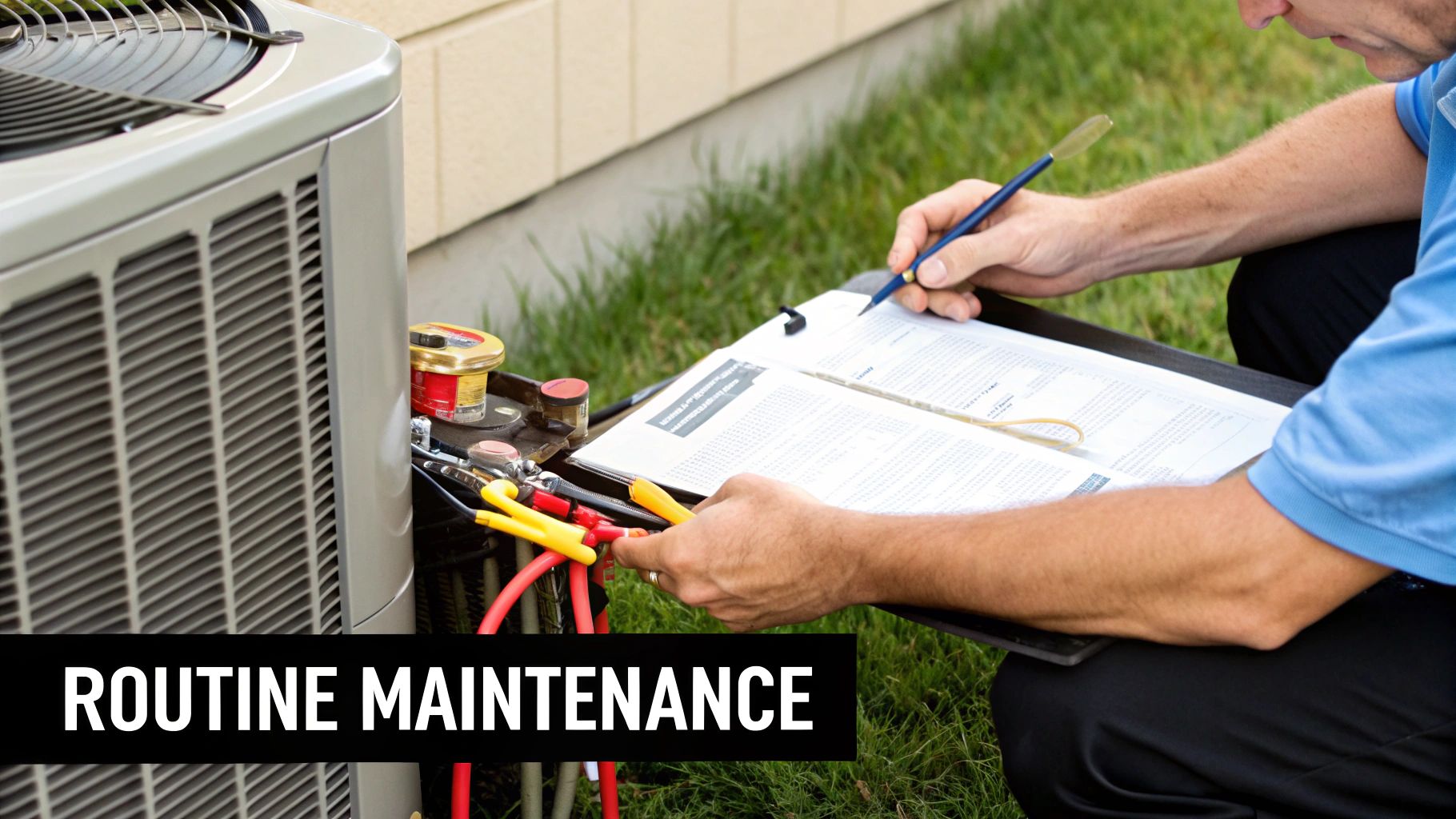 heat pump life expectancy hvac maintenance Heat Pump Life Expectancy: How Long Do Heat Pumps Last? That constant operation is exactly why understanding its service life is so important. The average heat pump life expectancy isn't a guarantee; it's a benchmark. A system in Grandville that gets its annual tune-up will almost certainly outlast a neglected unit over in Allendale. The durability of your investment is directly tied to the care you put into it. A technician performing routine maintenance on an outdoor heat pump or AC unit, writing on a clipboard with tools.