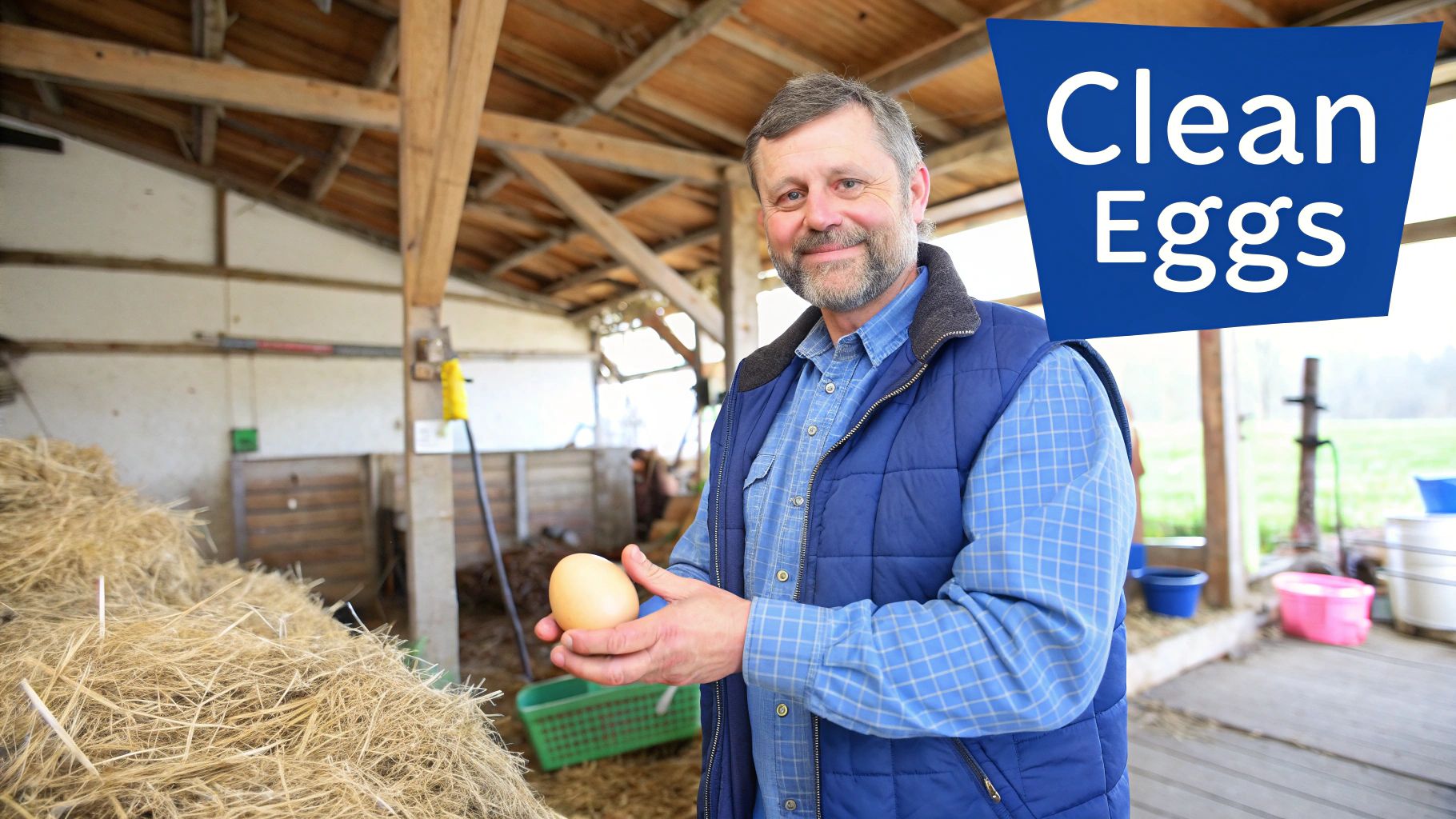 Cleaning hatching eggs