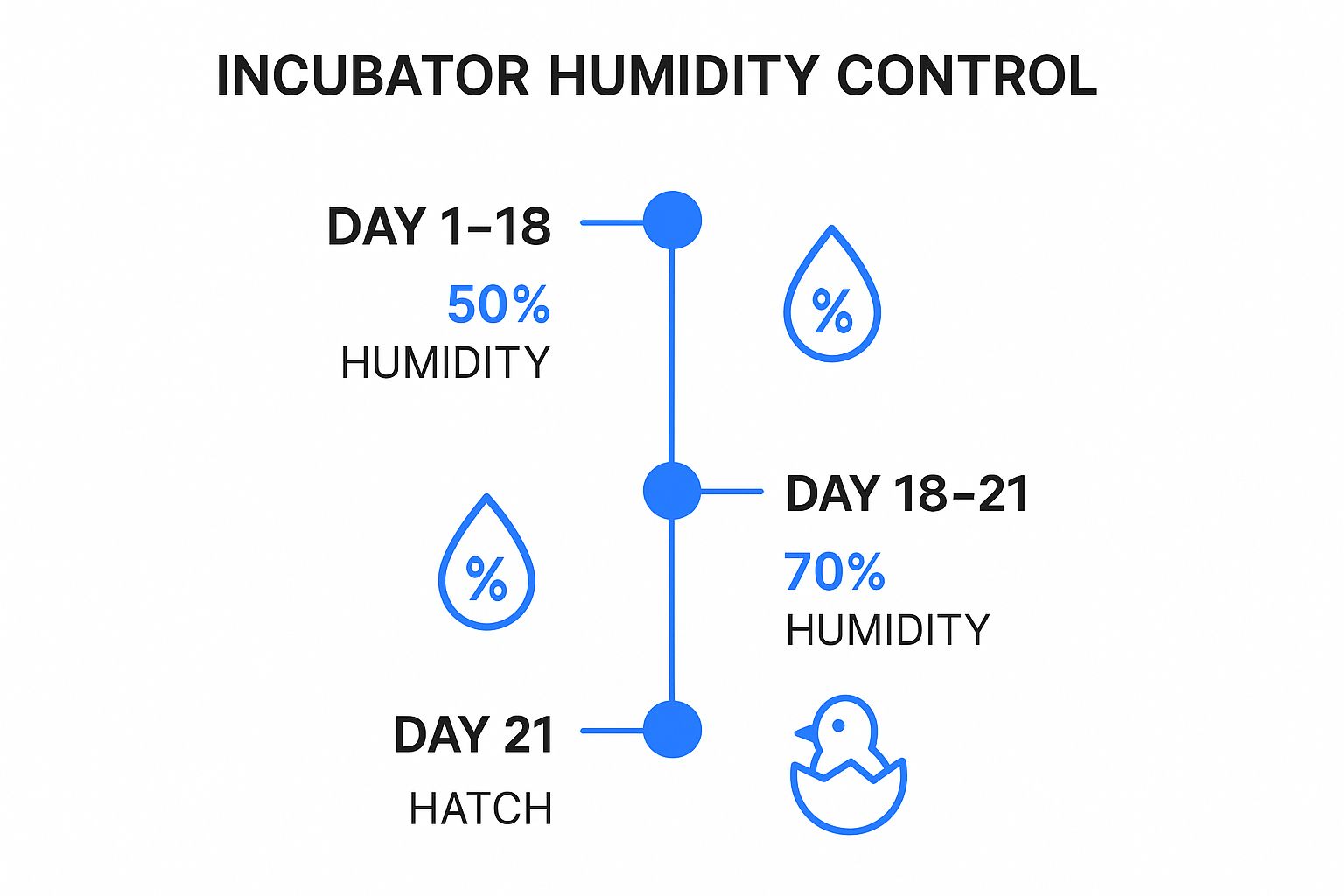 Infographic about incubator humidity control