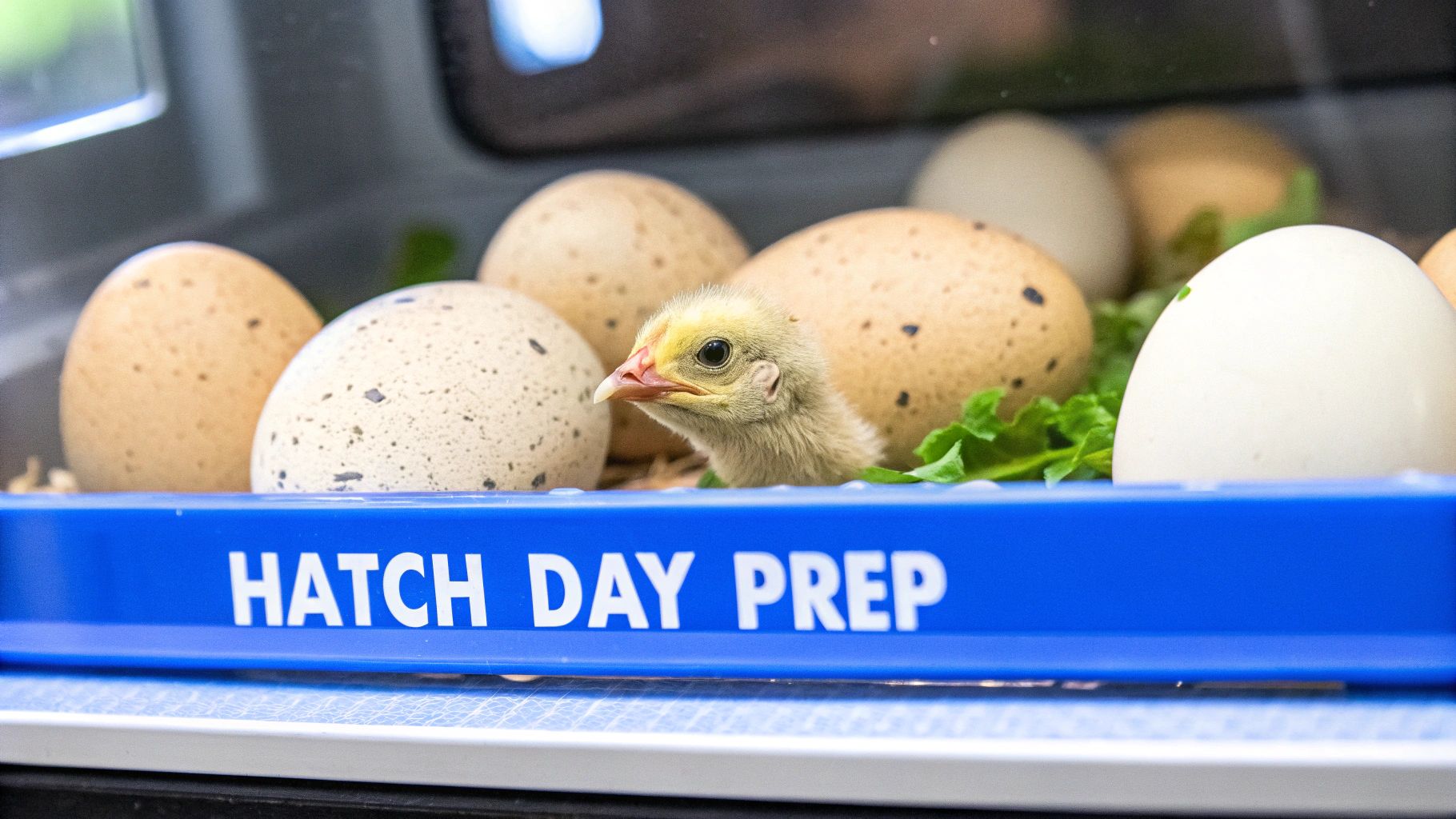 A small, newly hatched chick standing next to the broken eggshell it emerged from.